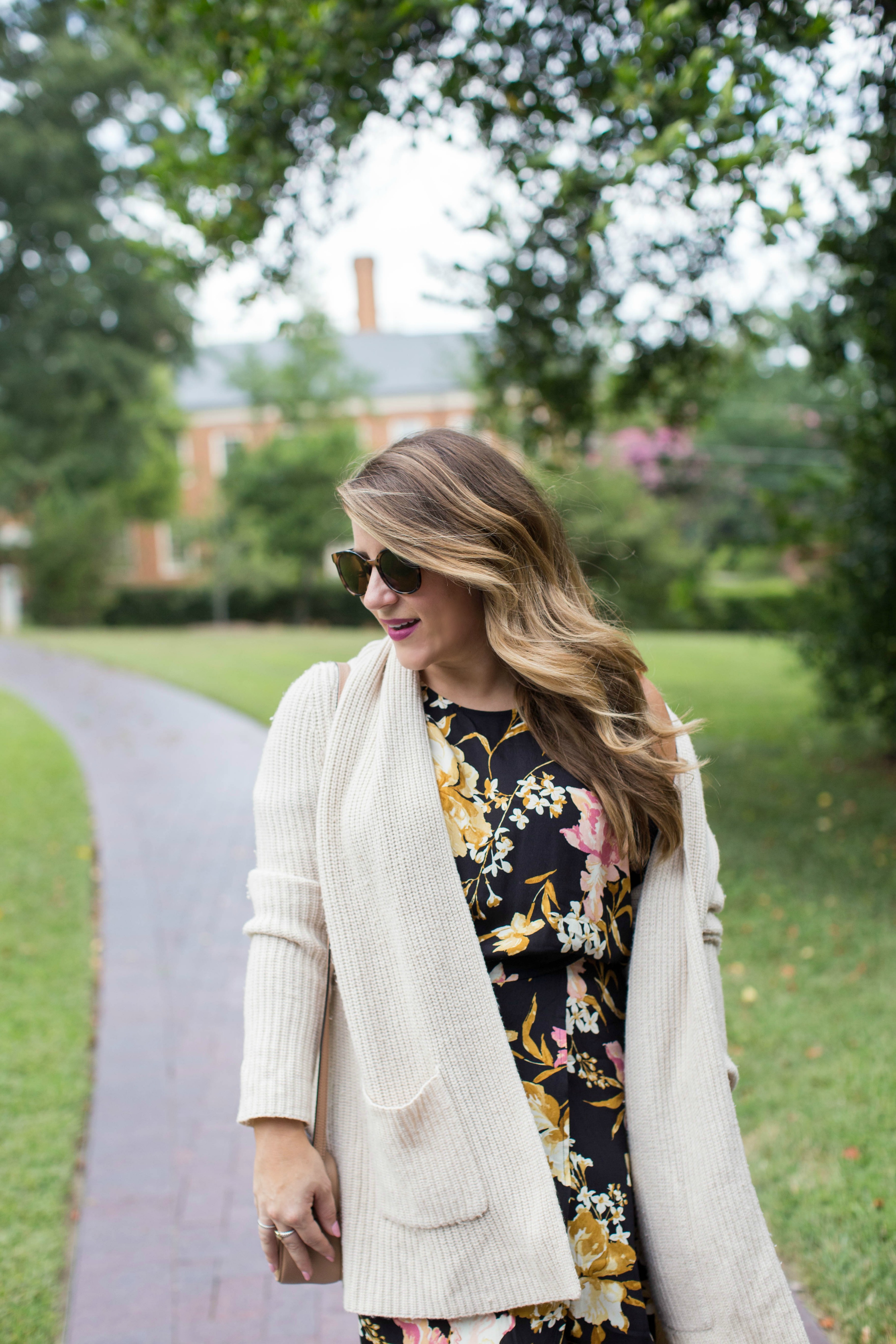 Summer Dress to Fall Transition by NC fashion blogger Coffee Beans and Bobby Pins