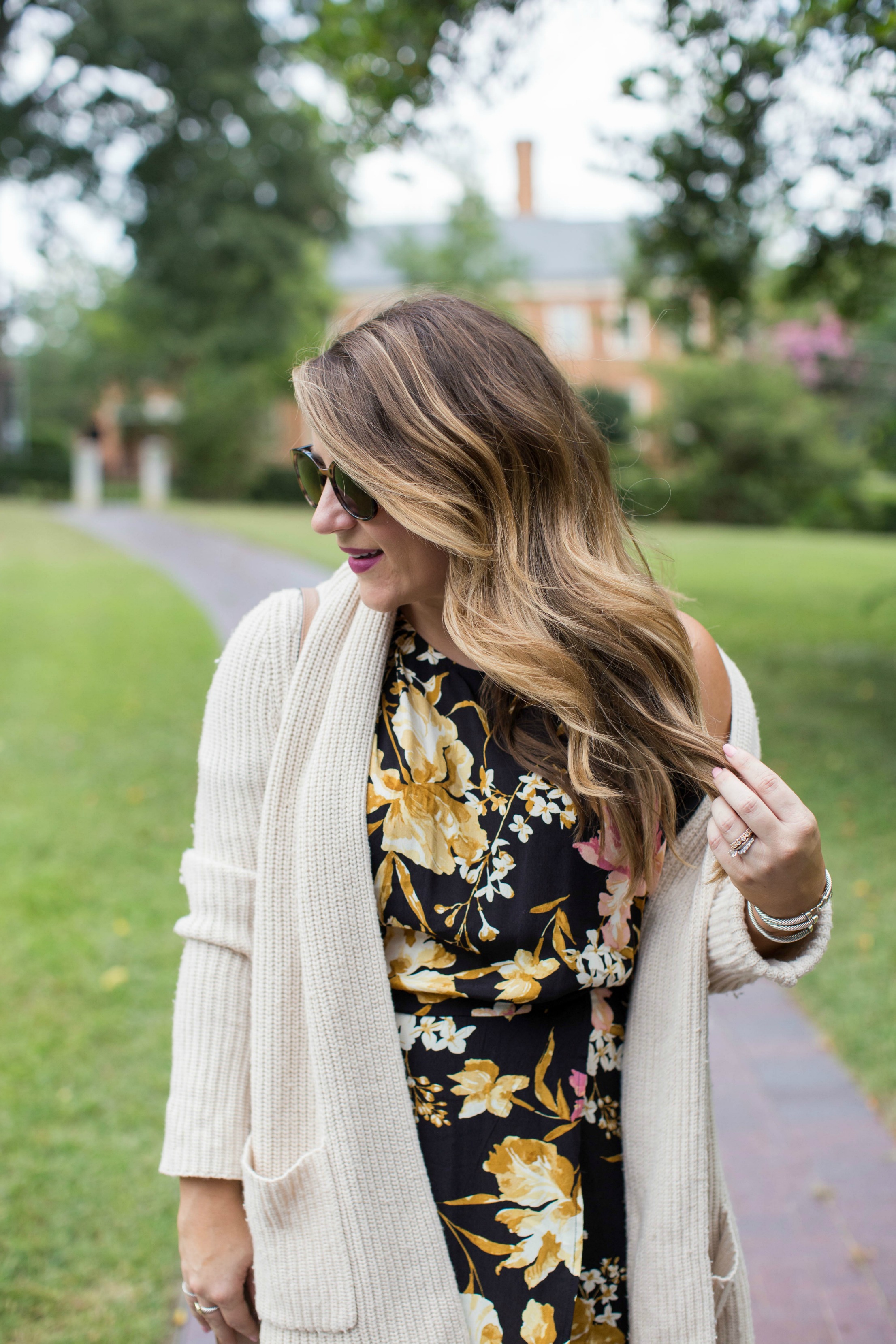 Summer Dress to Fall Transition by NC fashion blogger Coffee Beans and Bobby Pins