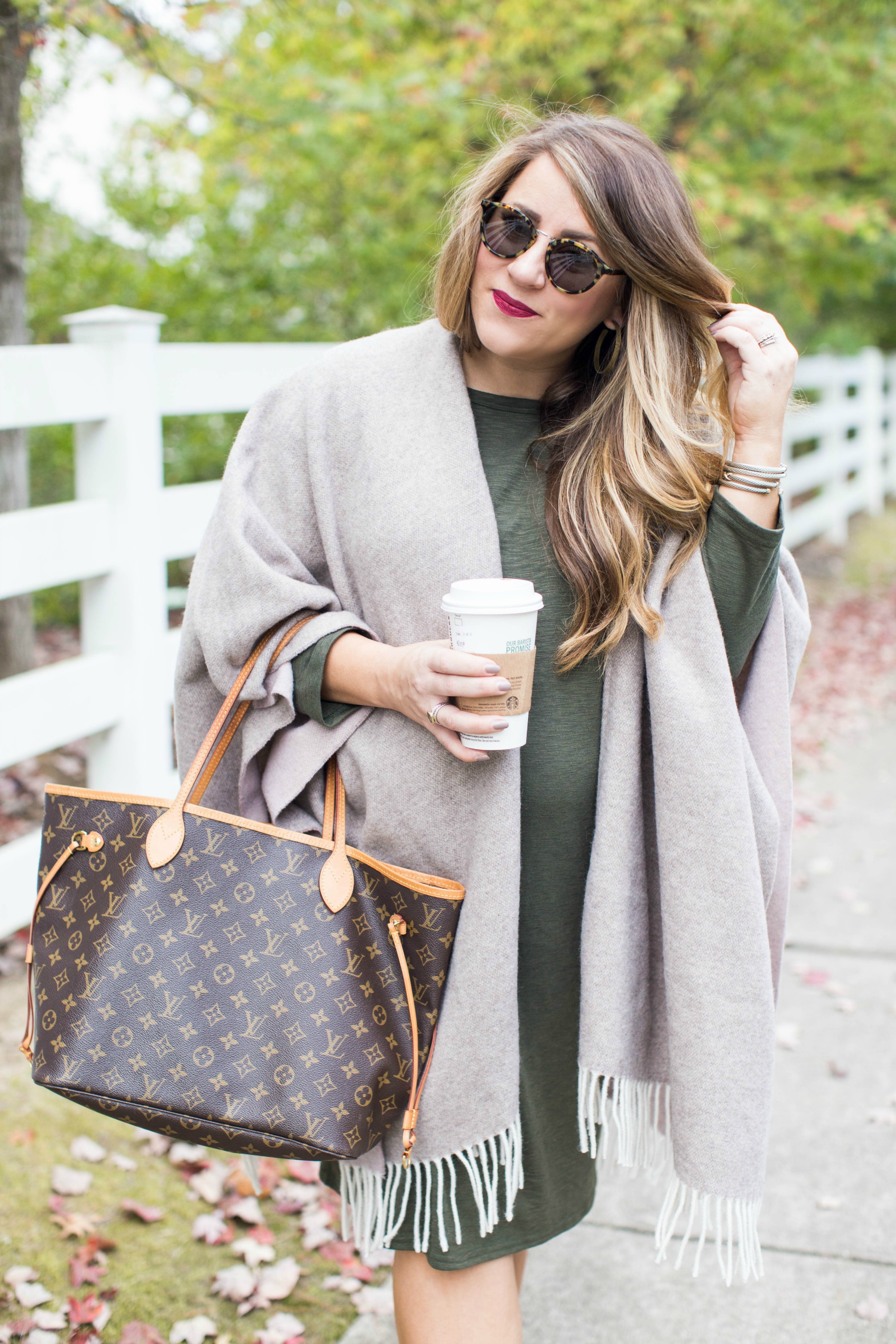 How to Wear a Poncho this Fall by North Carolina fashion blogger Coffee Beans and Bobby Pins