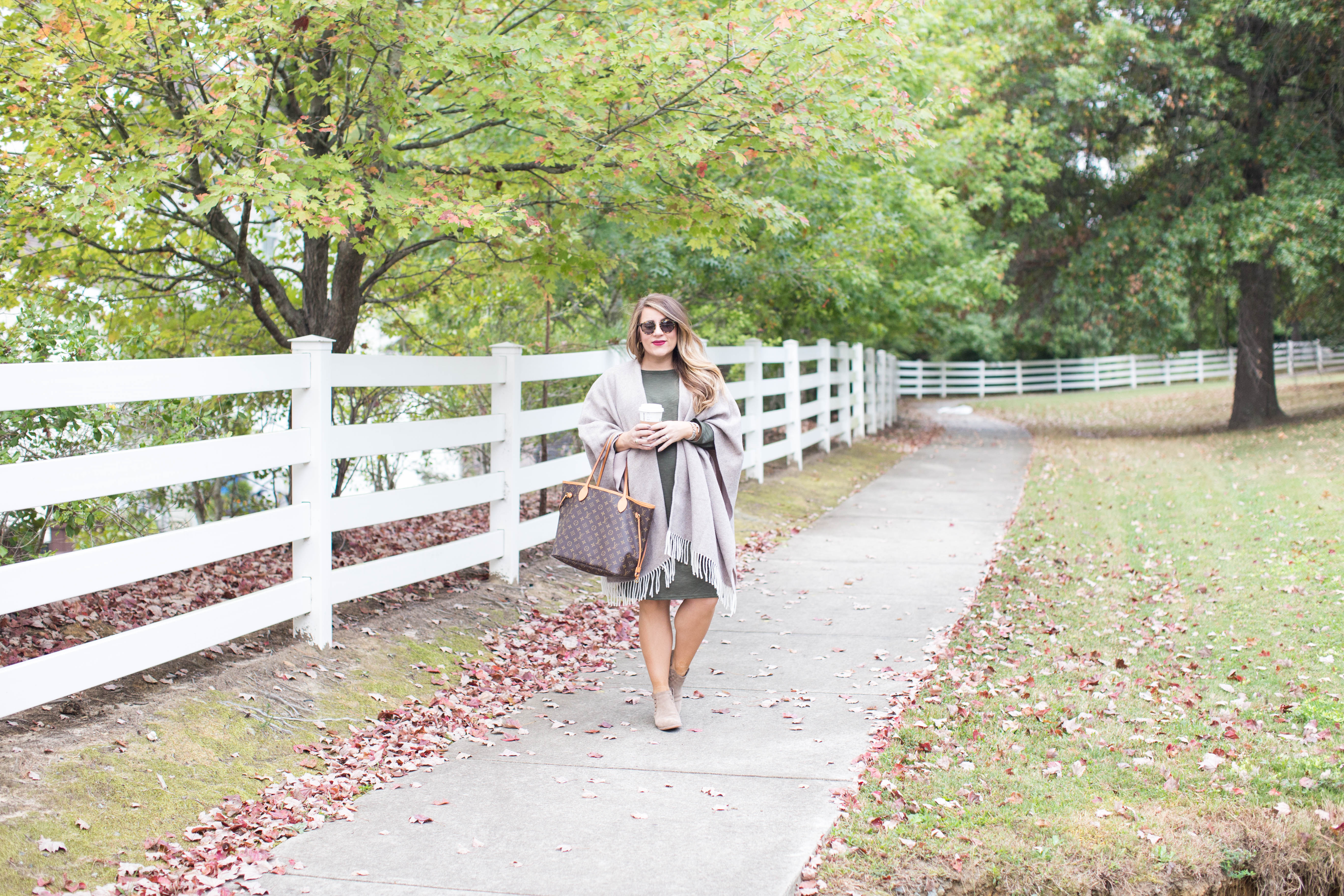 How to Wear a Poncho this Fall by North Carolina fashion blogger Coffee Beans and Bobby Pins