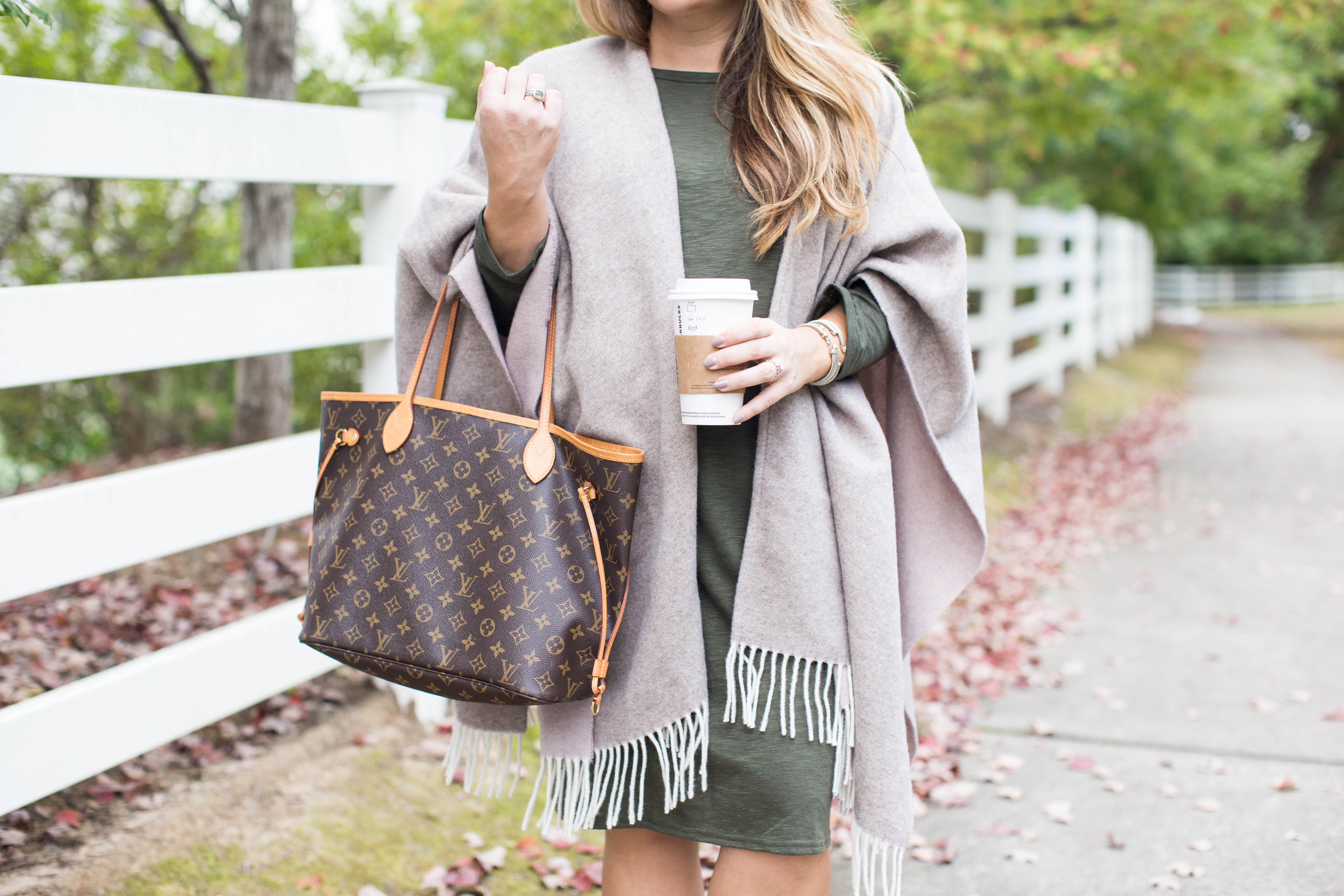 How to Wear a Poncho this Fall by North Carolina fashion blogger Coffee Beans and Bobby Pins