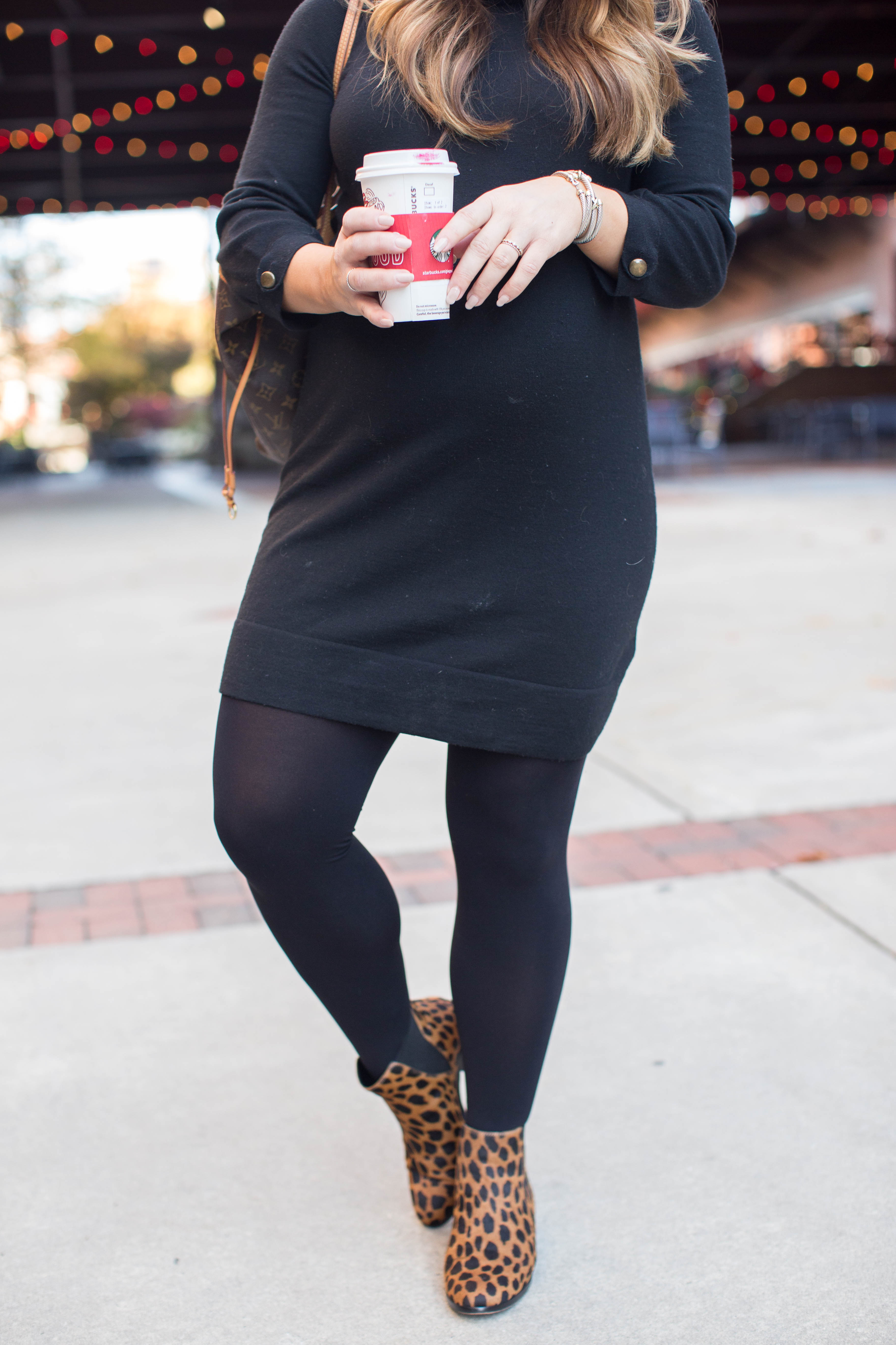 Little Black Turtleneck Dress by North Carolina fashion blogger Coffee Beans and Bobby Pins