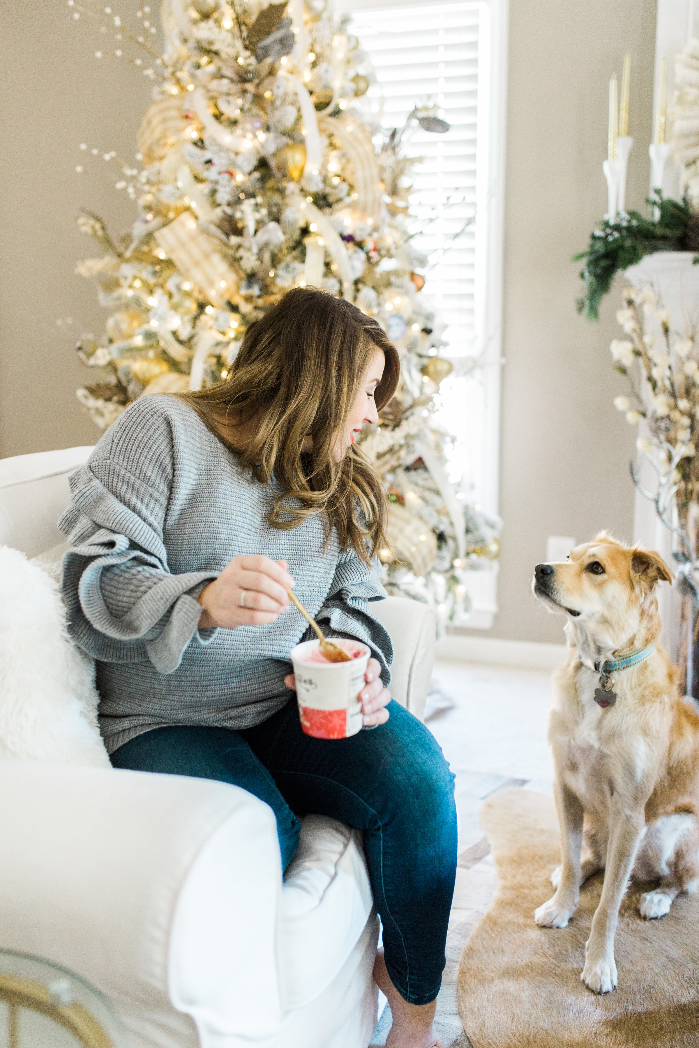 Christmas Tree Ribbons Tutorial by North Carolina style blogger Coffee Beans and Bobby Pins