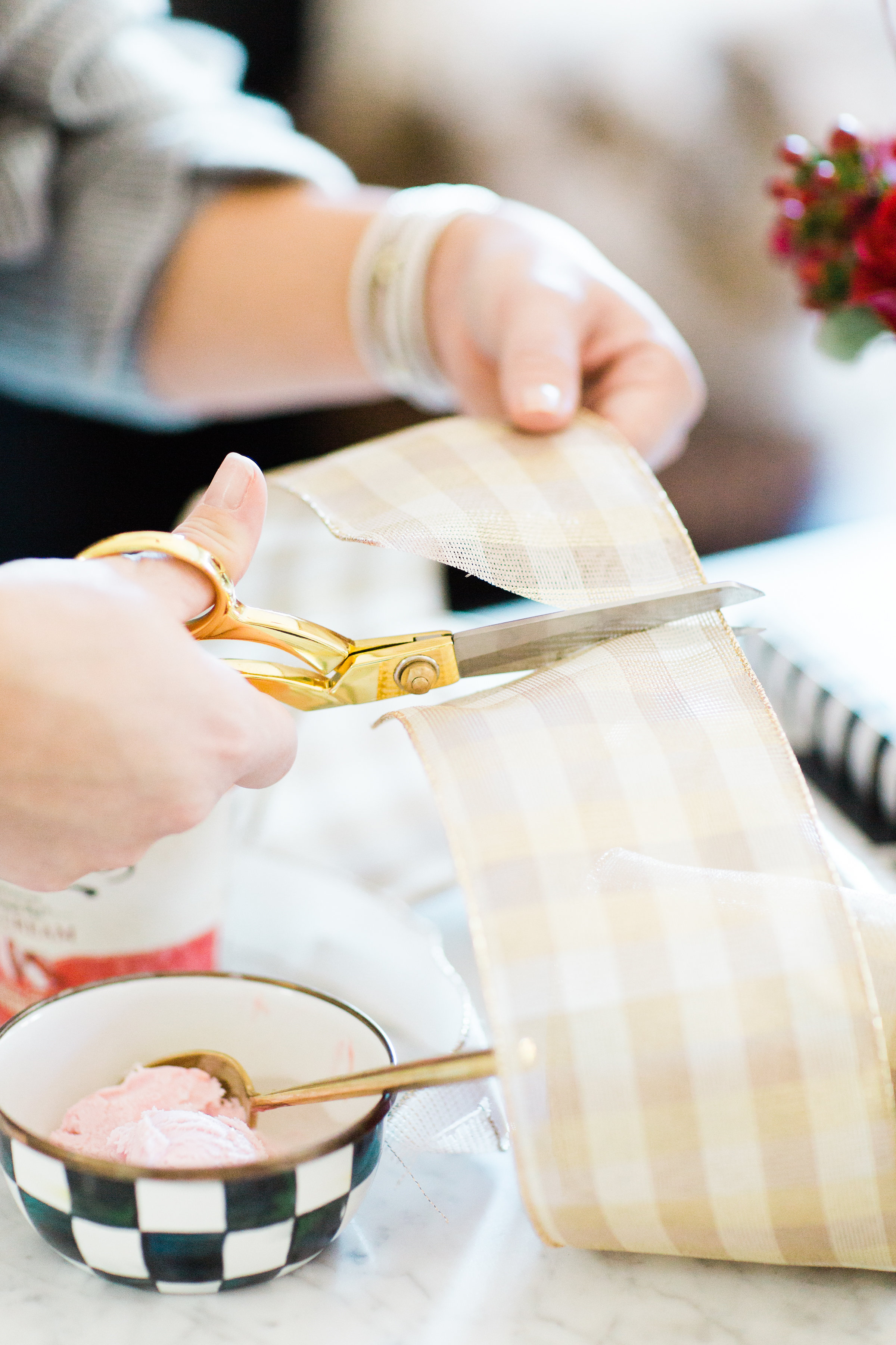 Christmas Tree Ribbons Tutorial by North Carolina style blogger Coffee Beans and Bobby Pins