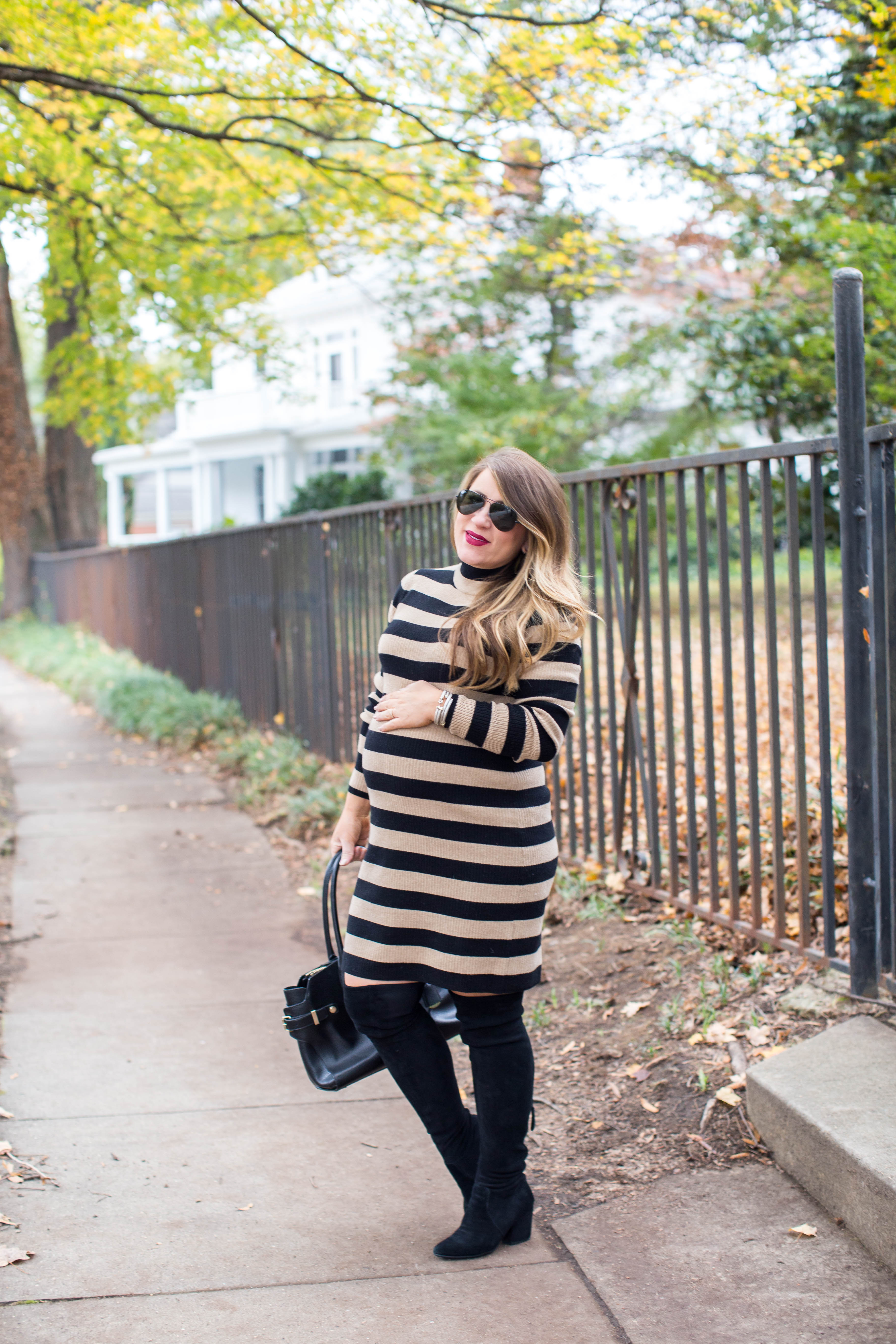 Perfect Striped Sweater Dress by North Carolina fashion blogger Coffee Beans and Bobby Pins