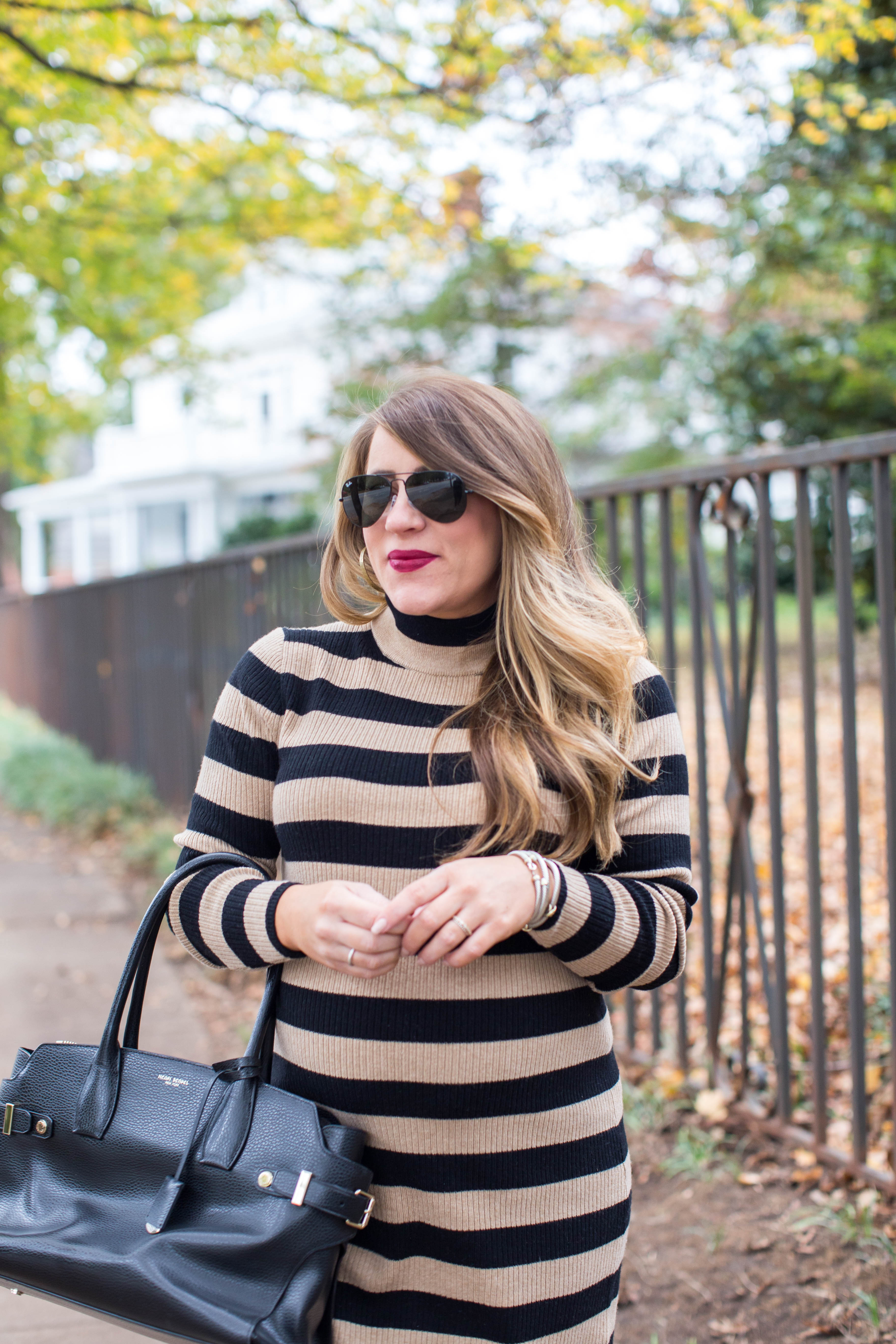 Perfect Striped Sweater Dress by North Carolina fashion blogger Coffee Beans and Bobby Pins