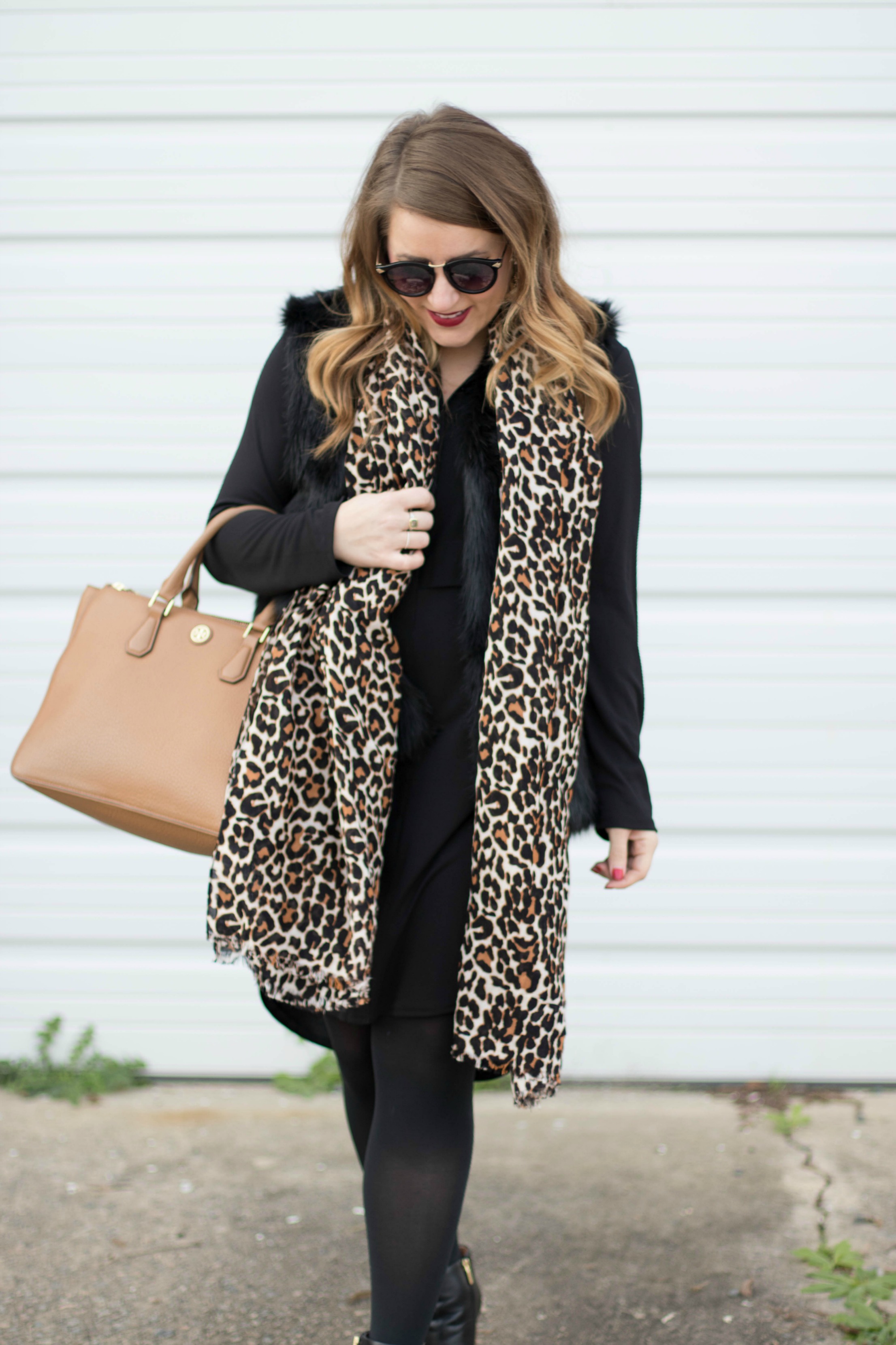 Black Fur Vest | Coffee Beans and Bobby Pins