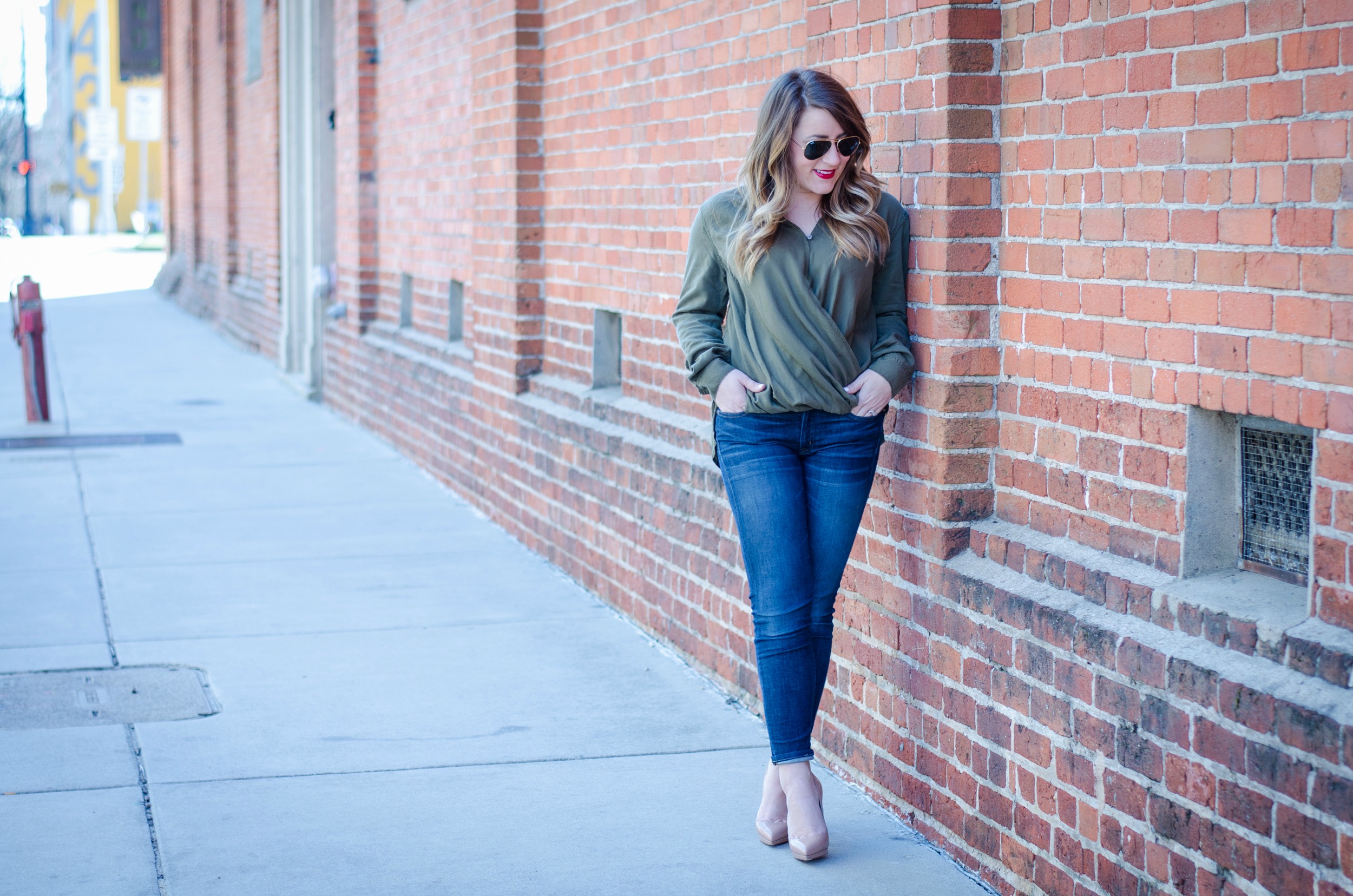 Army Green Top for Spring