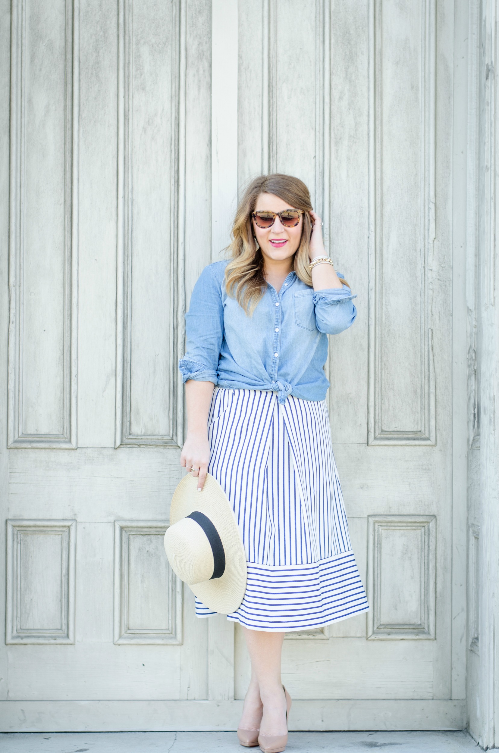 Chambray with spring skirt