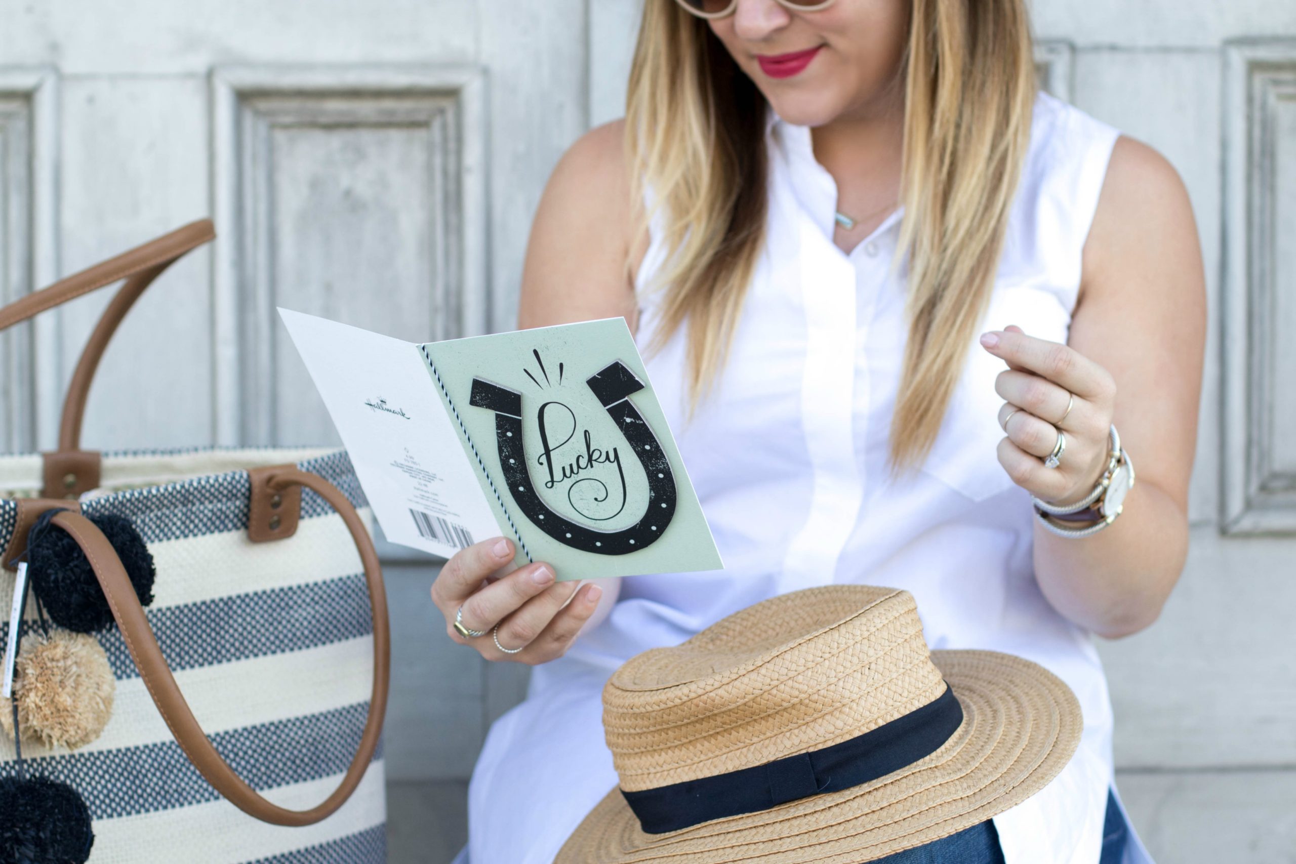 Long White Tunic and Hallmark for Fathers Day