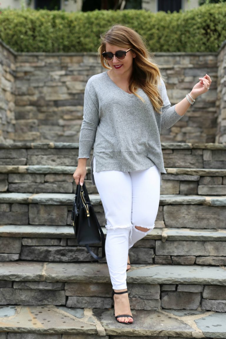 White Jeans for Fall | Coffee Beans and Bobby Pins