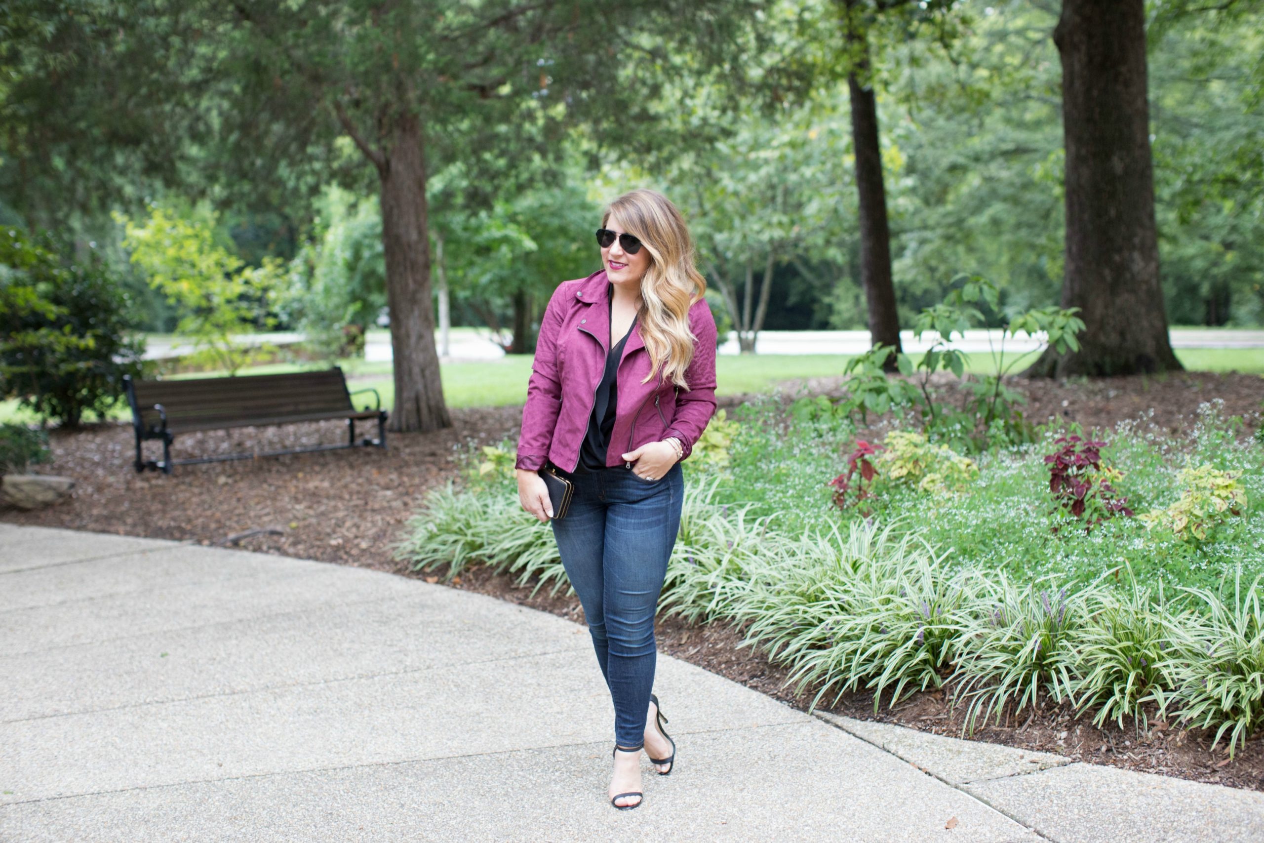 Burgundy Motto Jacket