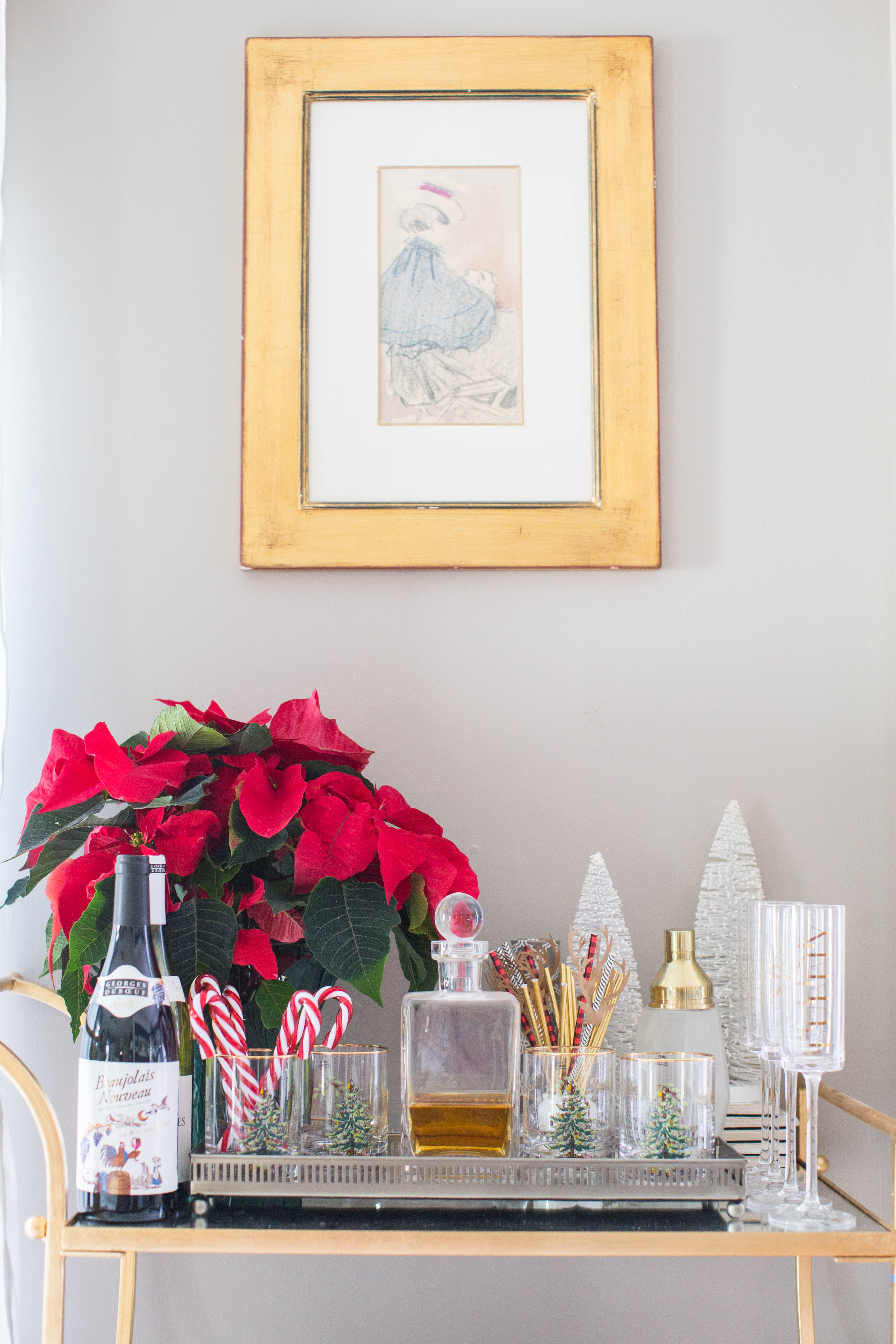 img_3816 - 3 Awesome Holiday Bar Cart Ideas by North Carolina style blogger Coffee Beans and Bobby Pins