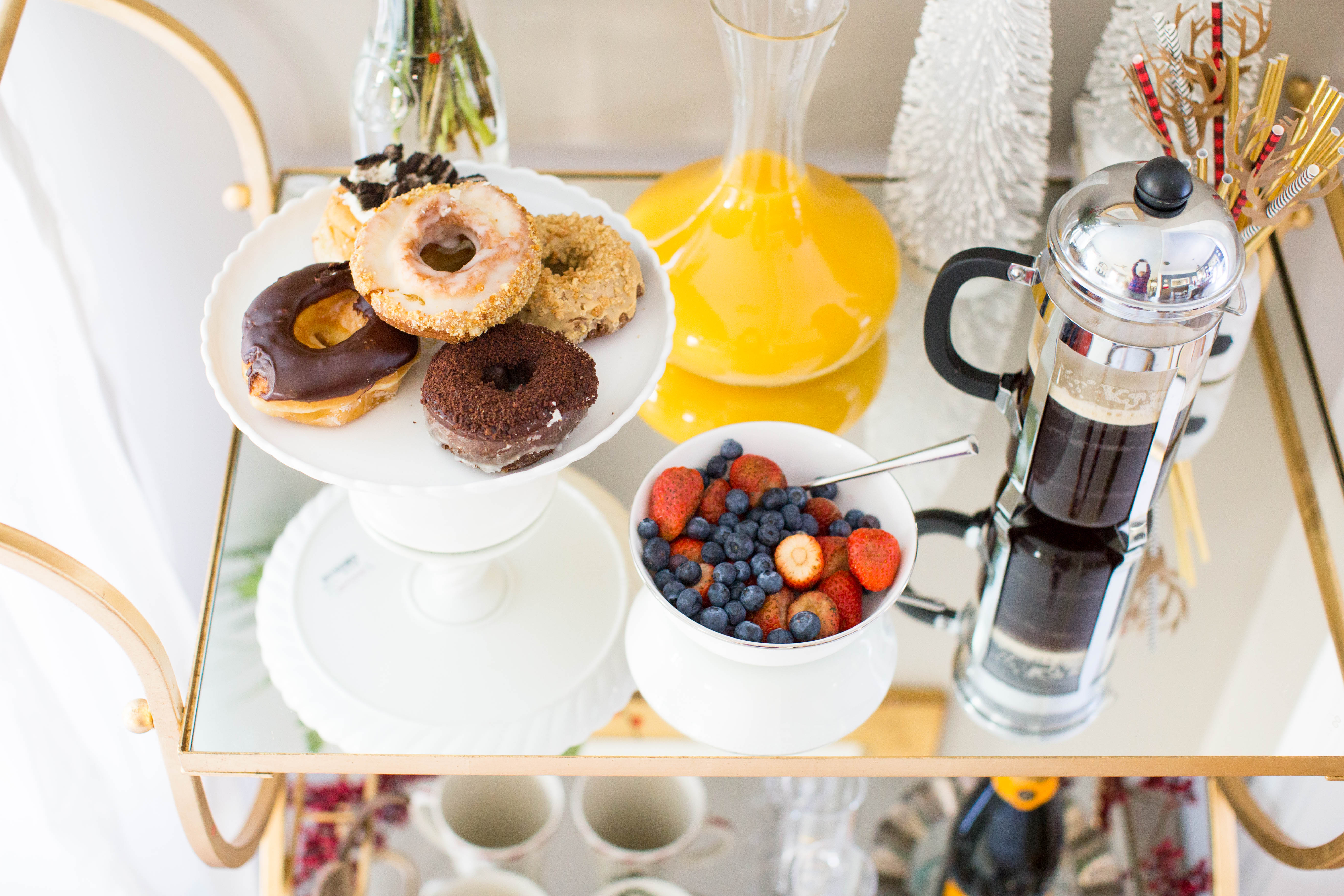 img_3917 - 3 Awesome Holiday Bar Cart Ideas by North Carolina style blogger Coffee Beans and Bobby Pins