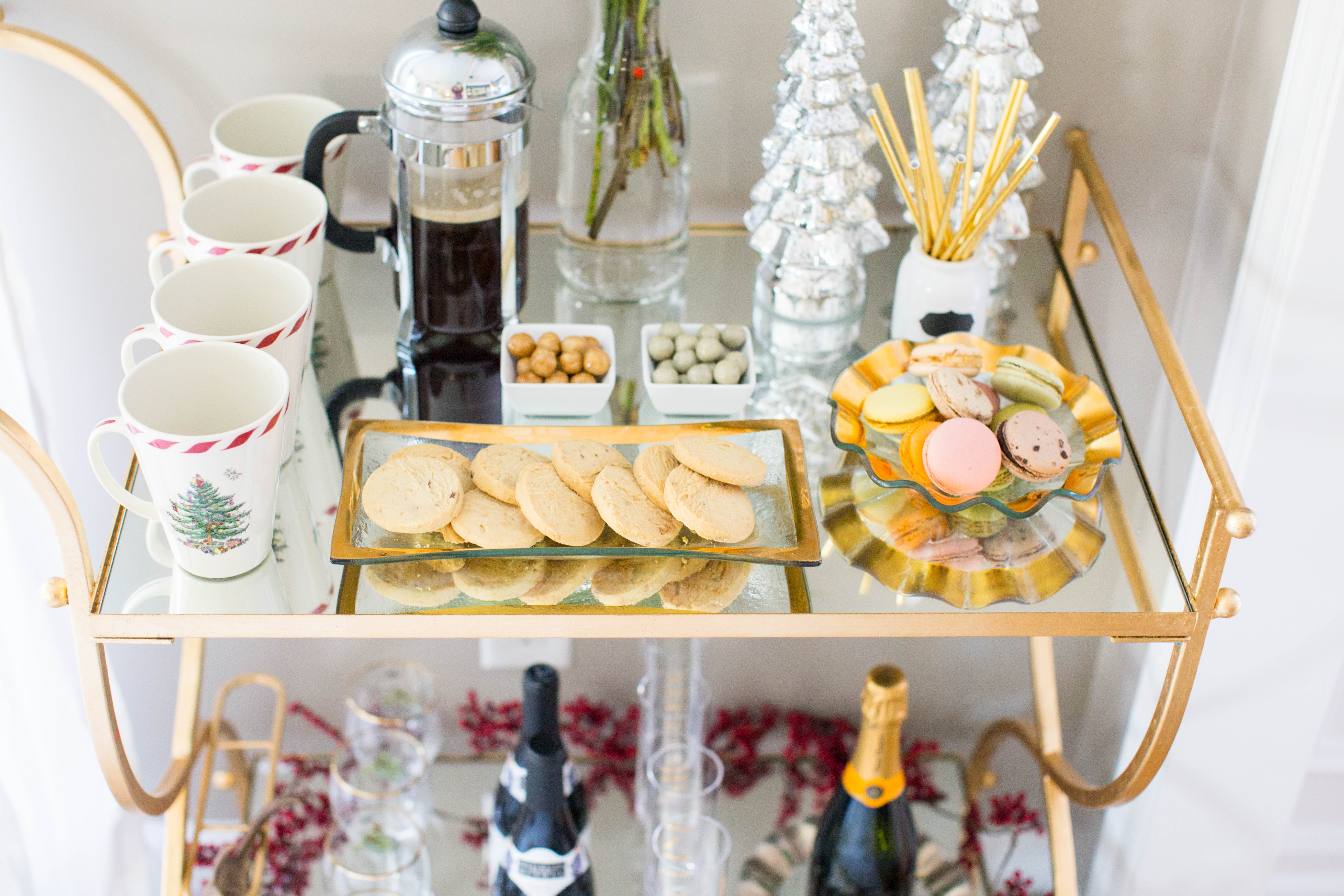 img_3934 - 3 Awesome Holiday Bar Cart Ideas by North Carolina style blogger Coffee Beans and Bobby Pins