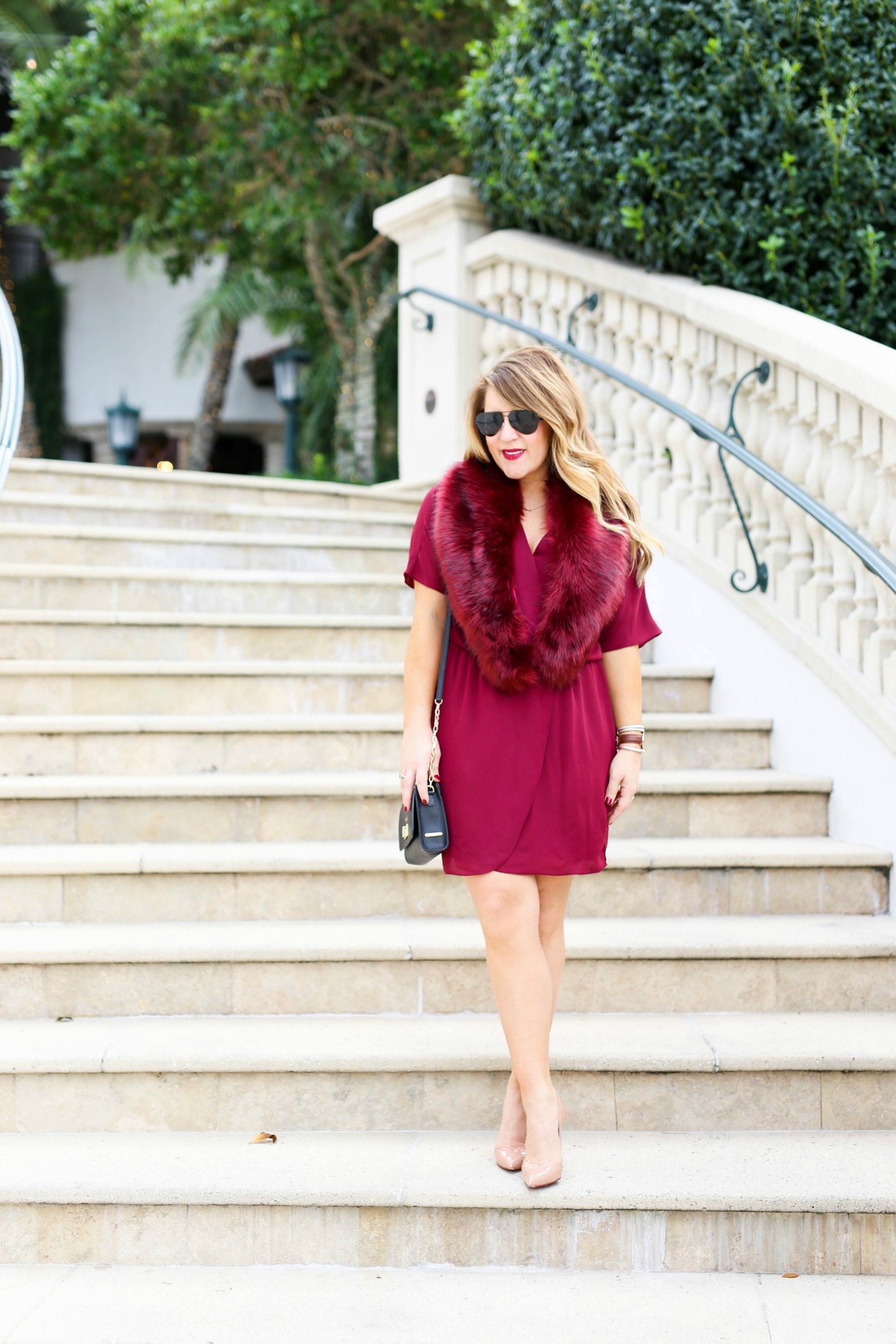 red-dress-for-the-holidays - Holiday Dress Under $60 by North Carolina fashion blogger Coffee Beans and Bobby Pins
