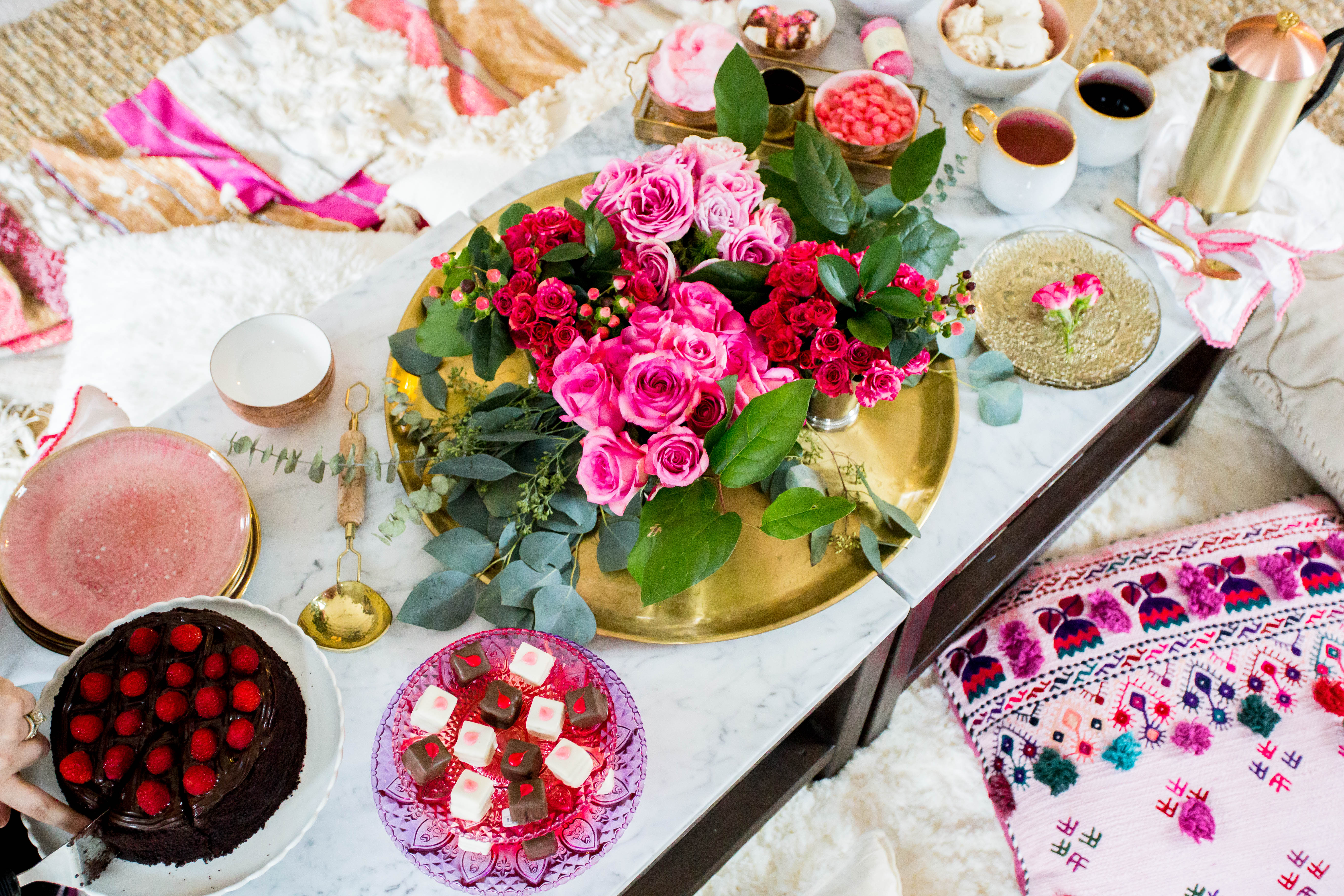 Valentine's Day Dessert Party for Galentine's featured by top US lifestyle blog, Coffee Beans and Bobby Pins