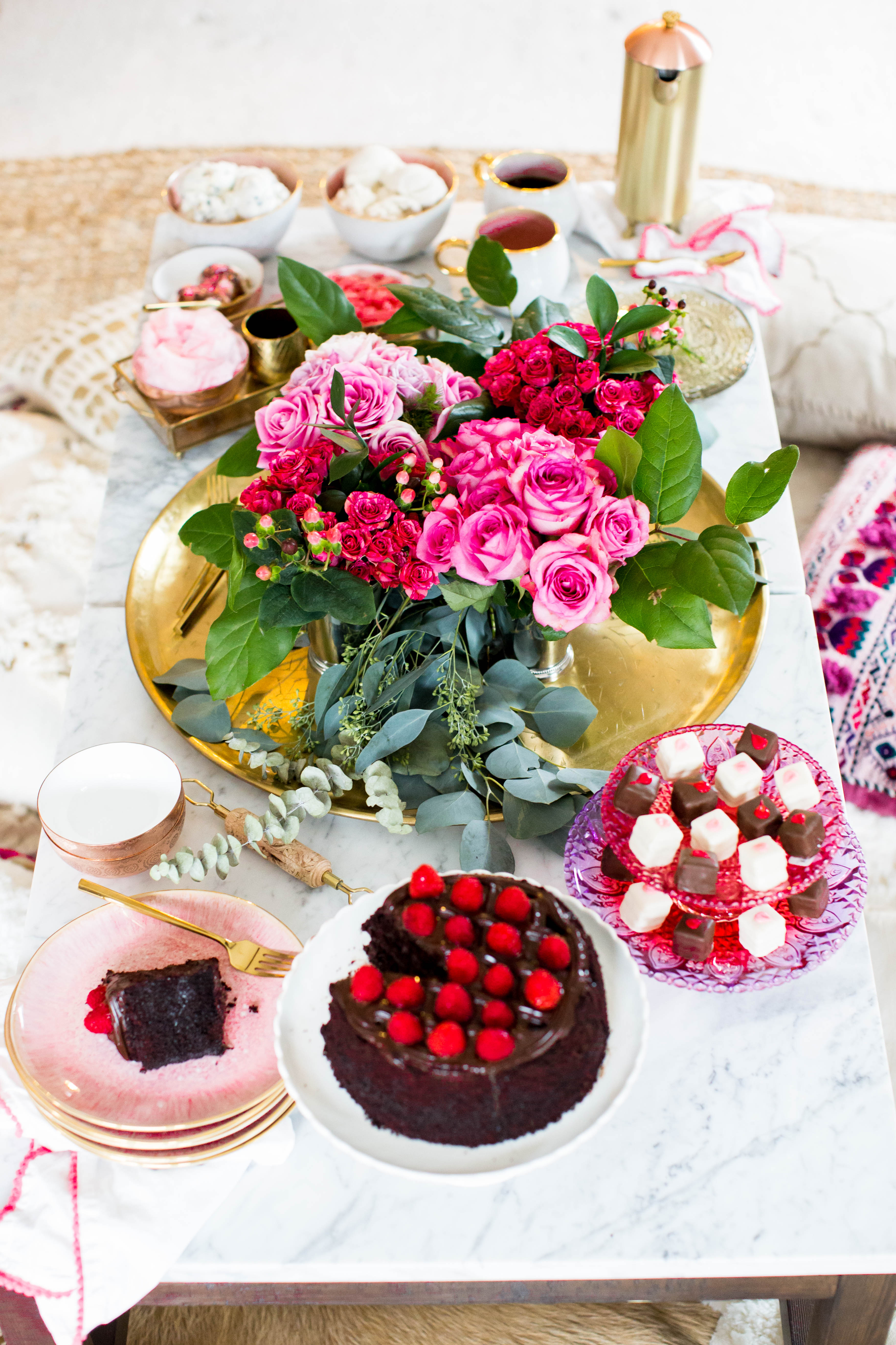 Valentine's Day Dessert Party for Galentine's featured by top US lifestyle blog, Coffee Beans and Bobby Pins