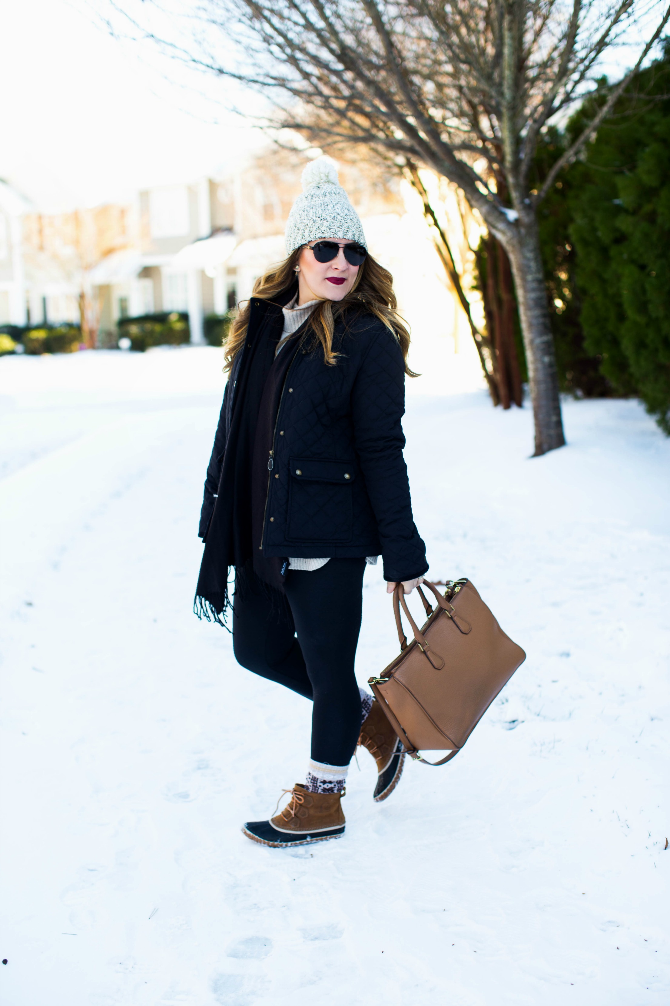 Black Quilted Jacket by fashion blogger Amy of Coffee Beans and Bobby Pins