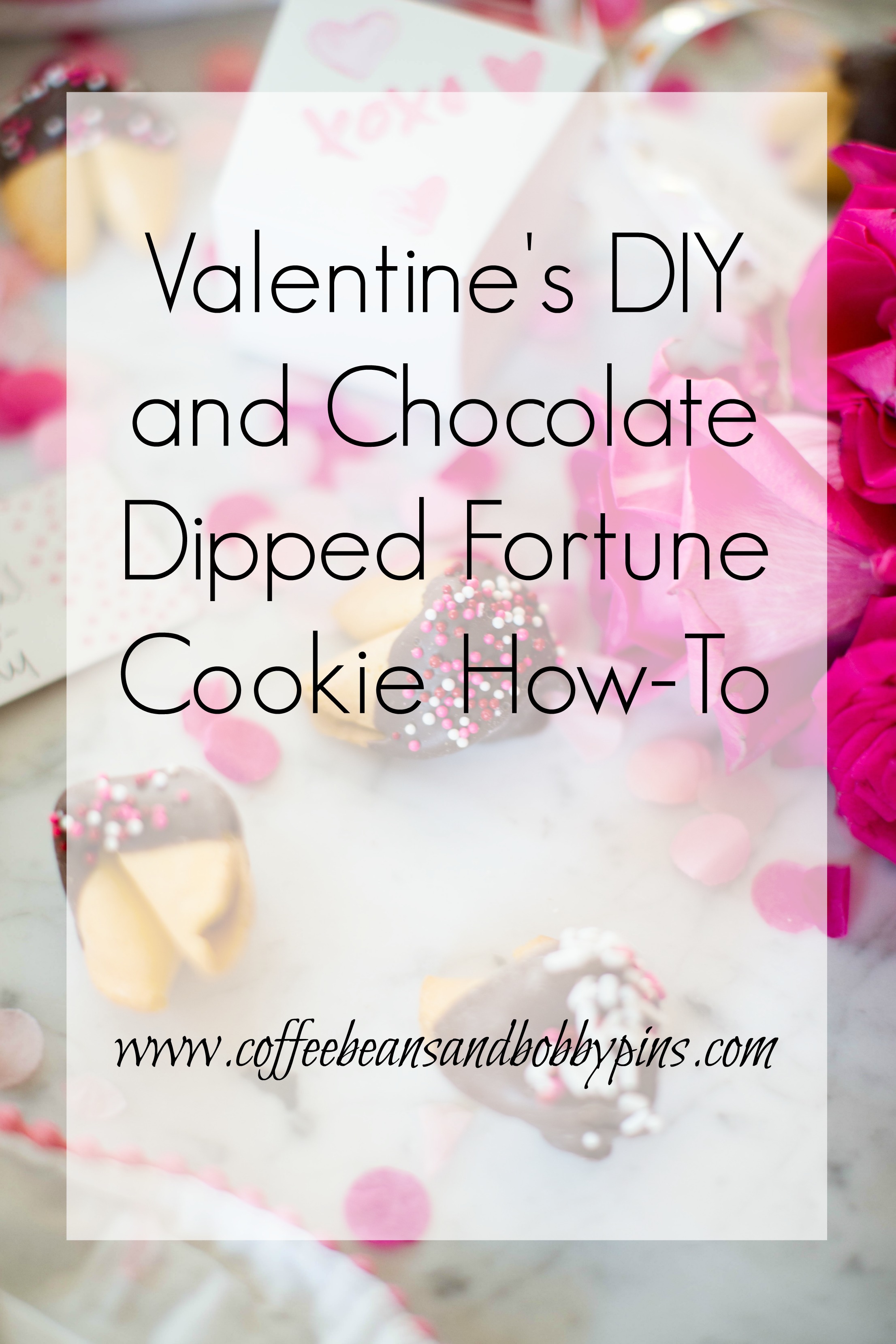 DIY Valentines Fortune Cookie Tutorial featured by top US lifestyle blog, Coffee Beans and Bobby Pins