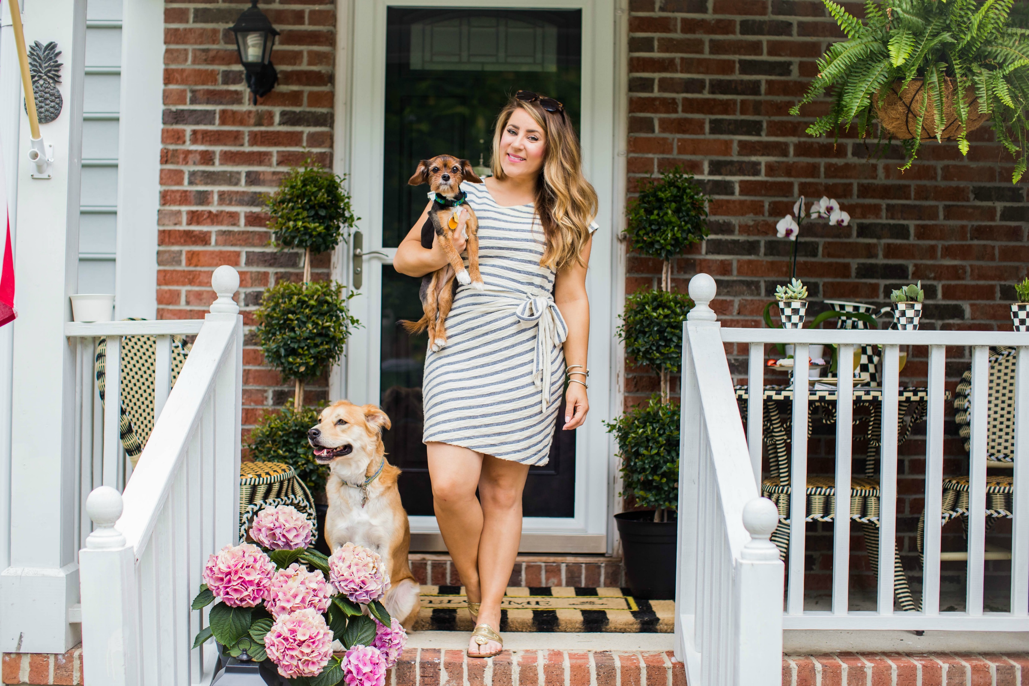 How to Make a Small Front Porch Inviting by NC blogger Amy of Coffee Beans and Bobby Pins