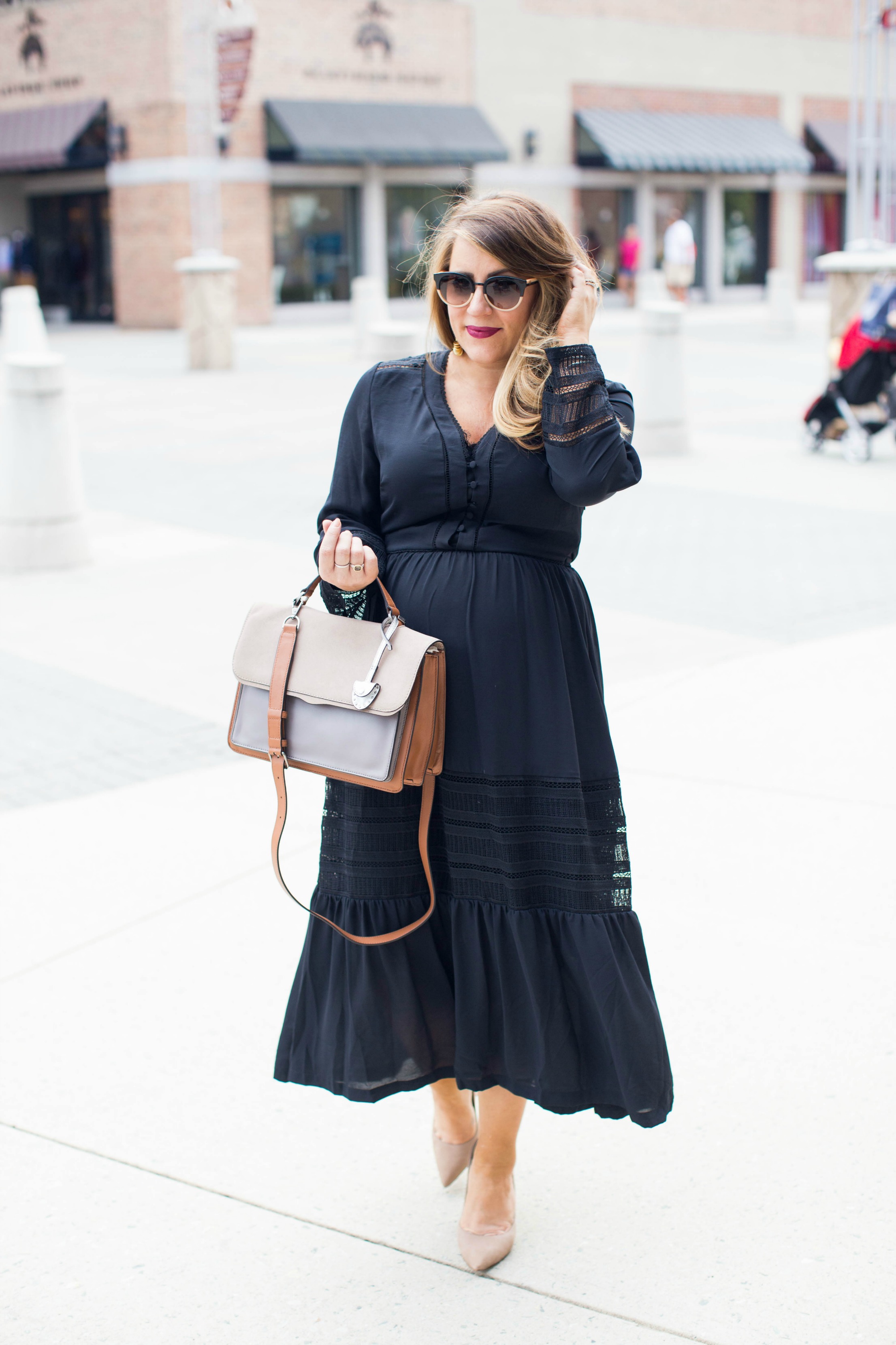 Midi Dress Two Ways - Black Midi Dress Two Ways by North Carolina fashion blogger Coffee Beans and Bobby Pins