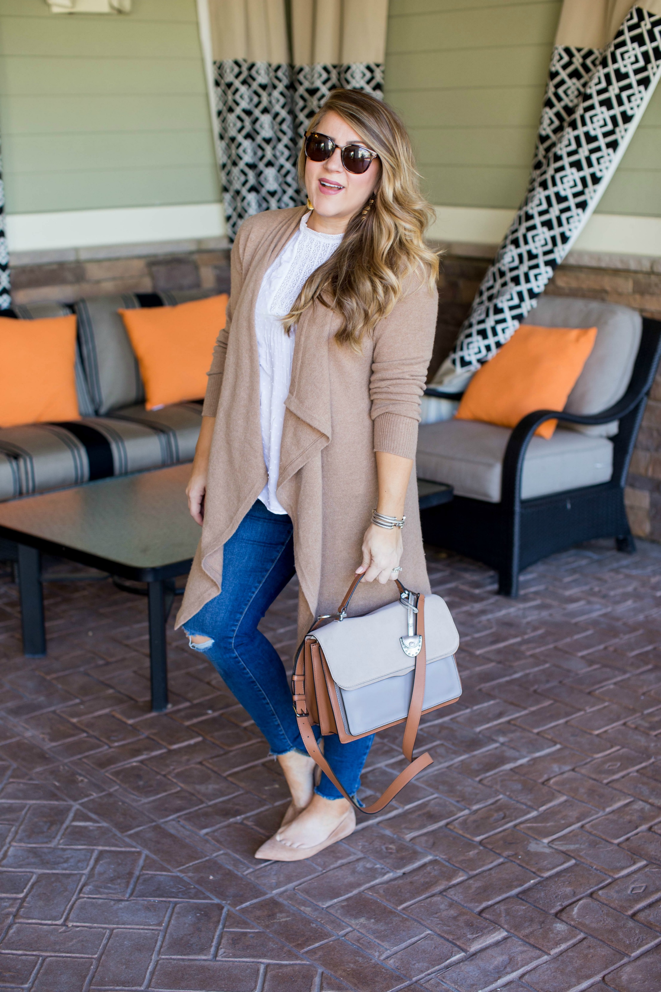 Camel Long Line Cardigan | Coffee Beans and Bobby Pins