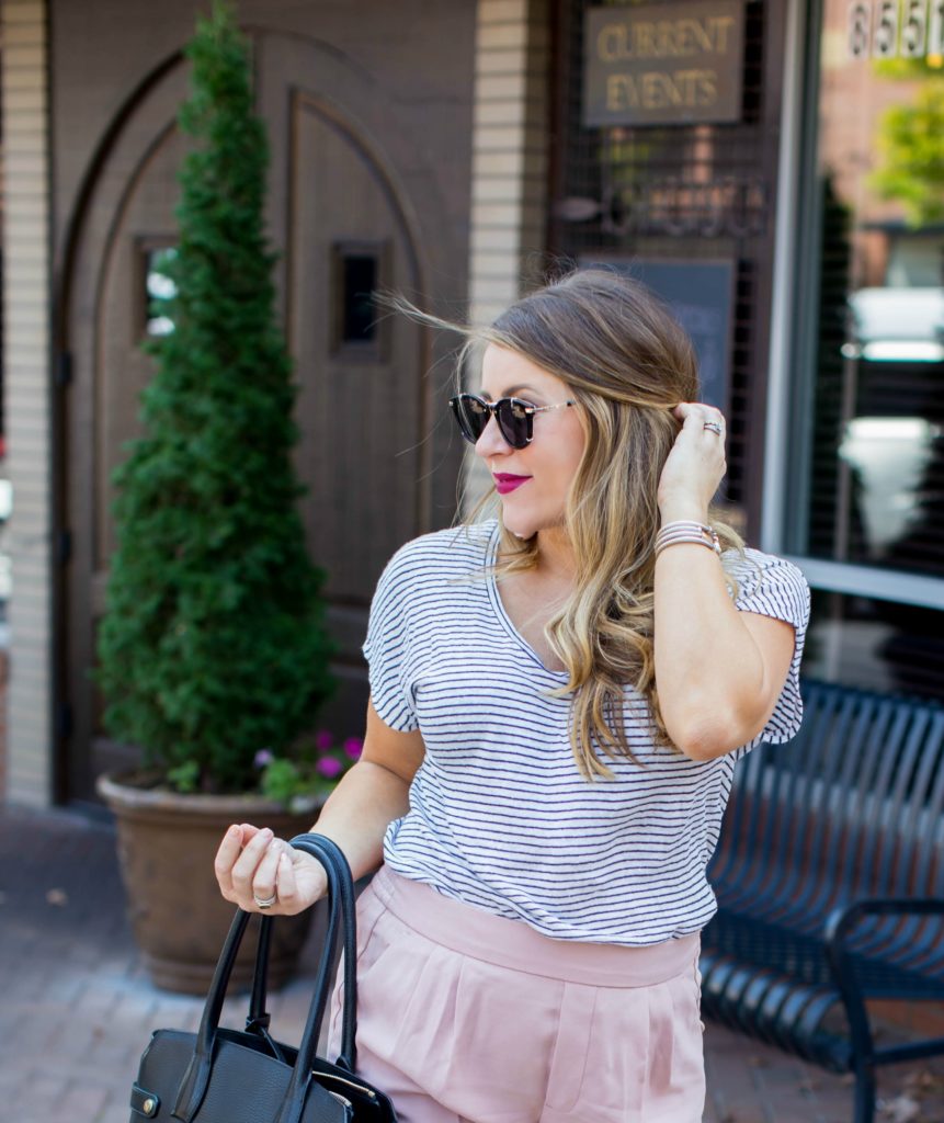 Blush Pink Joggers for Fall | Coffee Beans and Bobby Pins