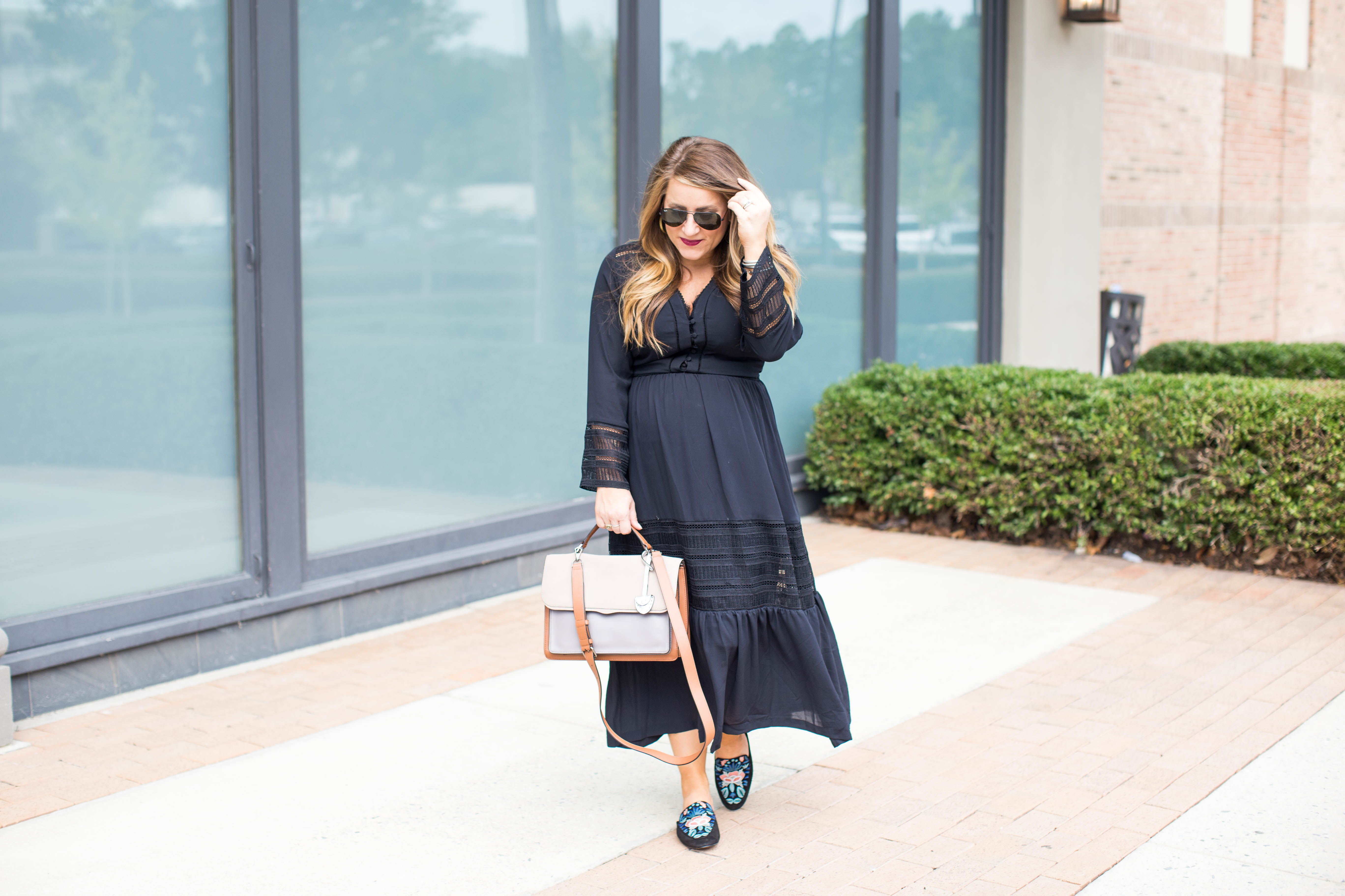 Black Midi Dress Two Ways by North Carolina fashion blogger Coffee Beans and Bobby Pins