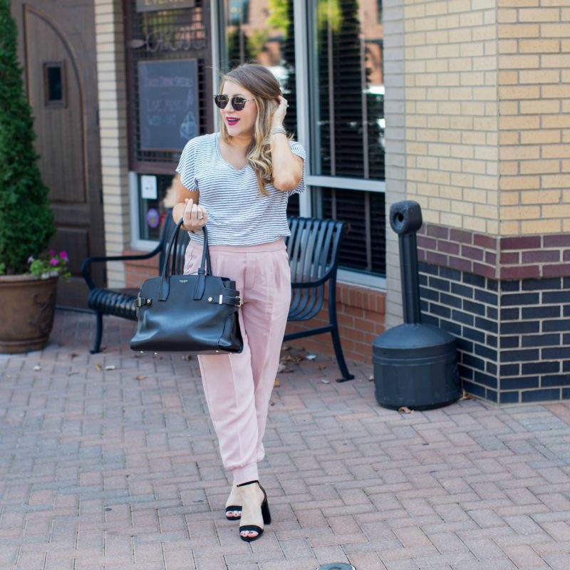 Blush Pink Joggers for Fall