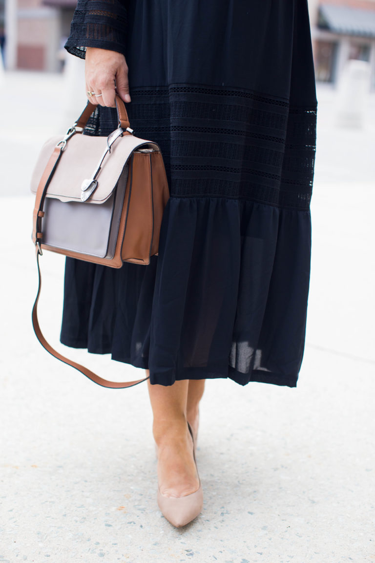 Black Midi Dress Two Ways | Coffee Beans and Bobby Pins