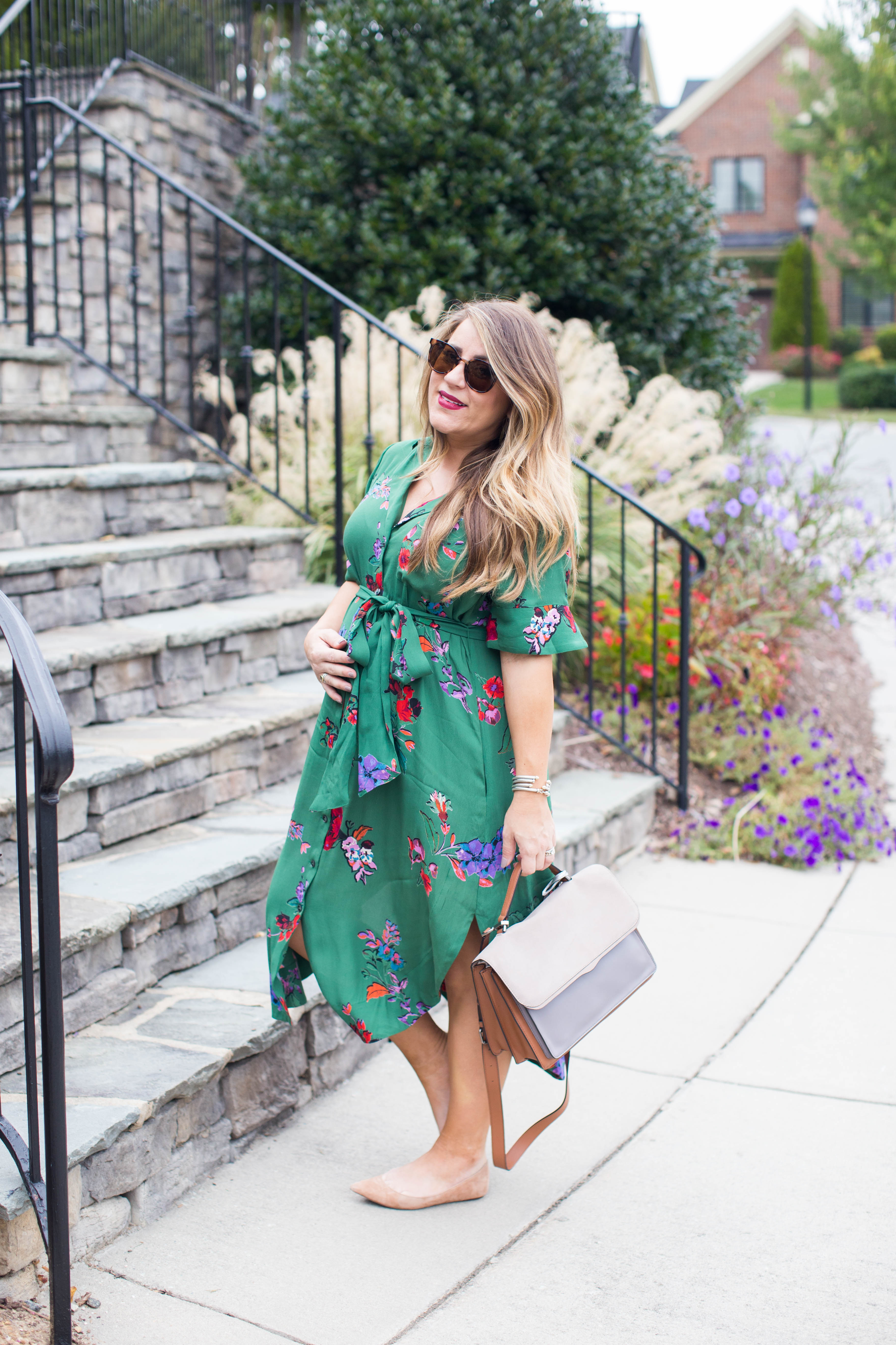 Fall Shirtdress - Fall Floral Shirt Dress by North Carolina fashion blogger Coffee Beans and Bobby Pins