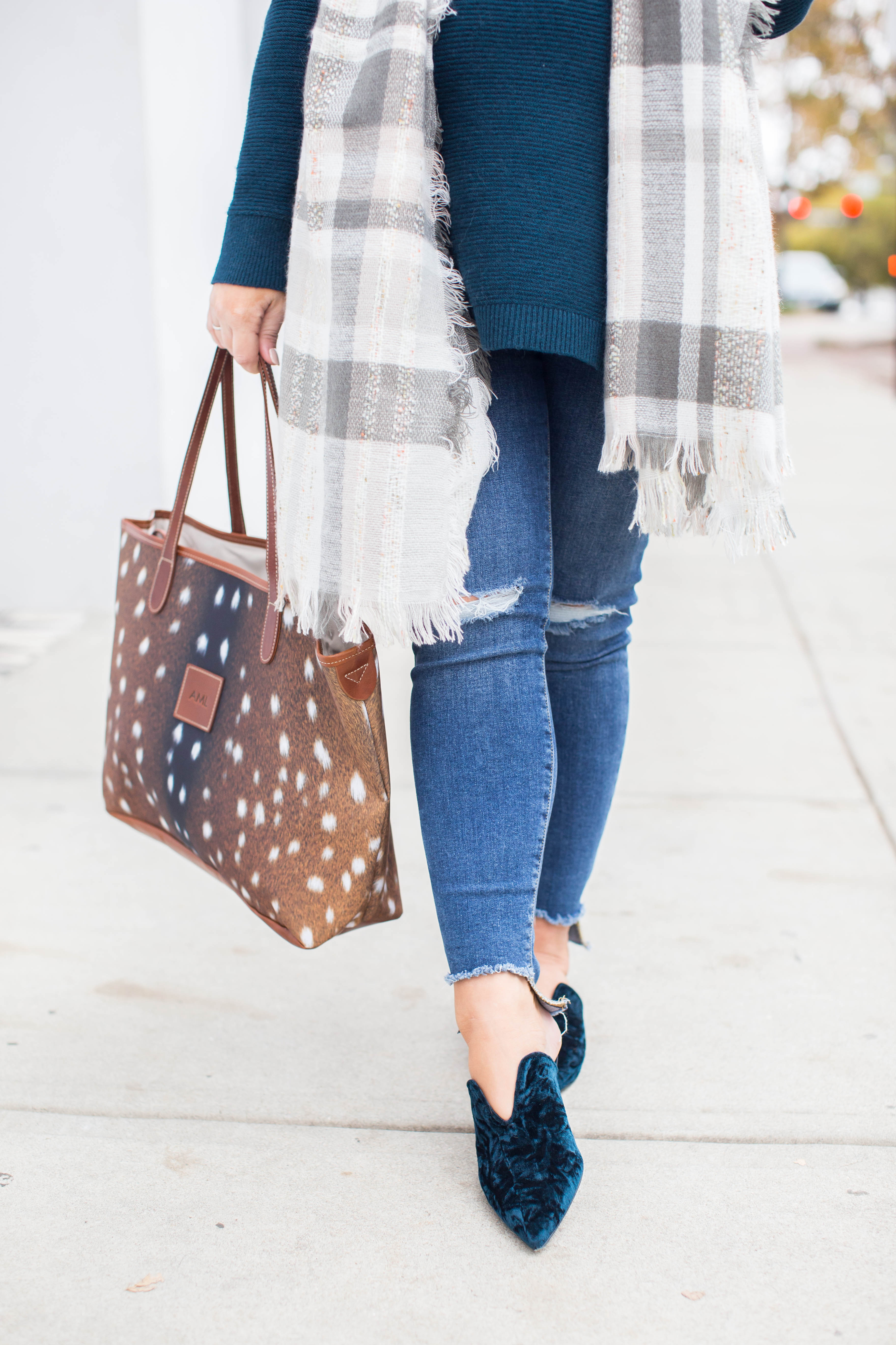 Velvet Mules by North Carolina fashion blogger Coffee Beans and Bobby Pins