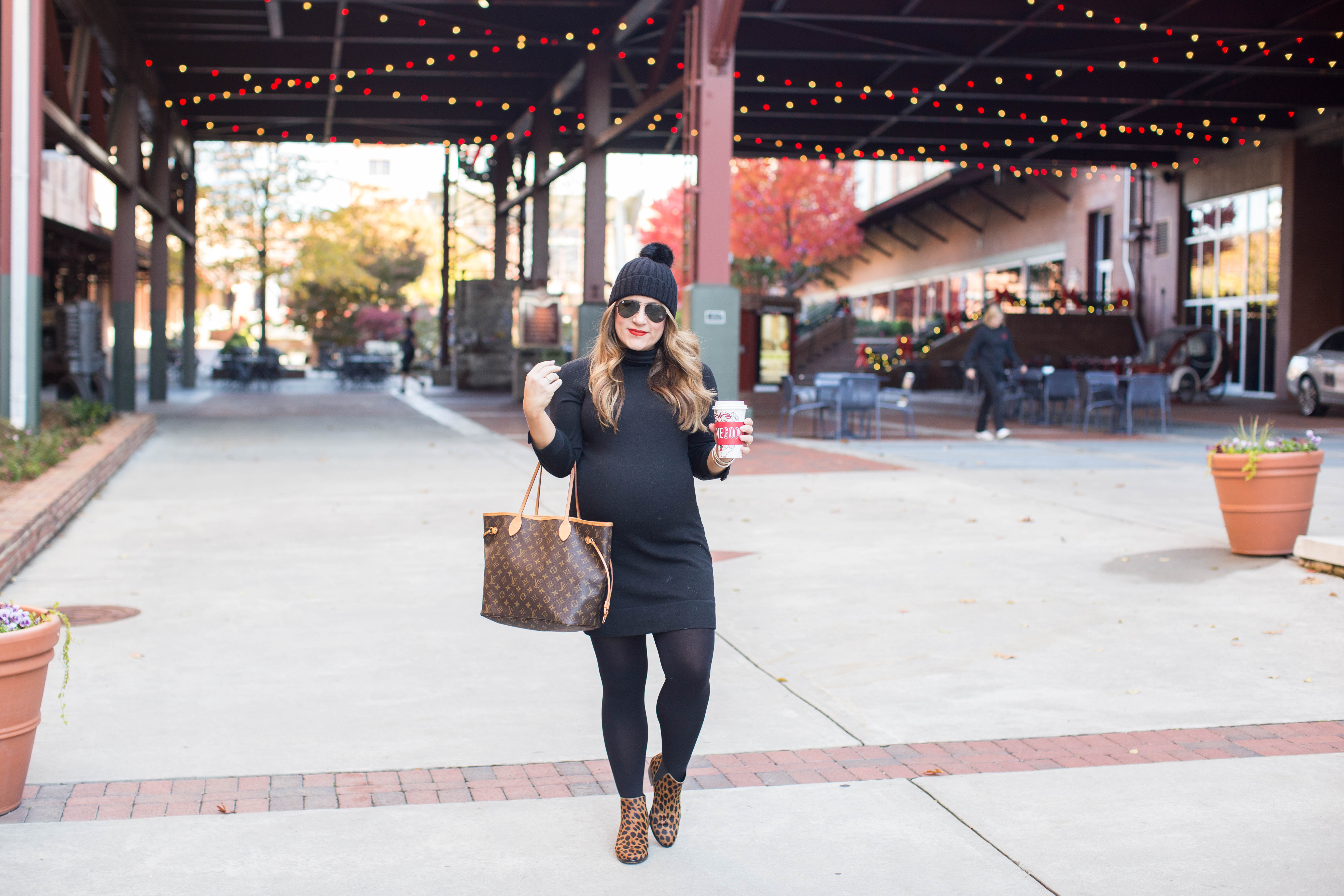 Little Black Turtleneck Dress by North Carolina fashion blogger Coffee Beans and Bobby Pins