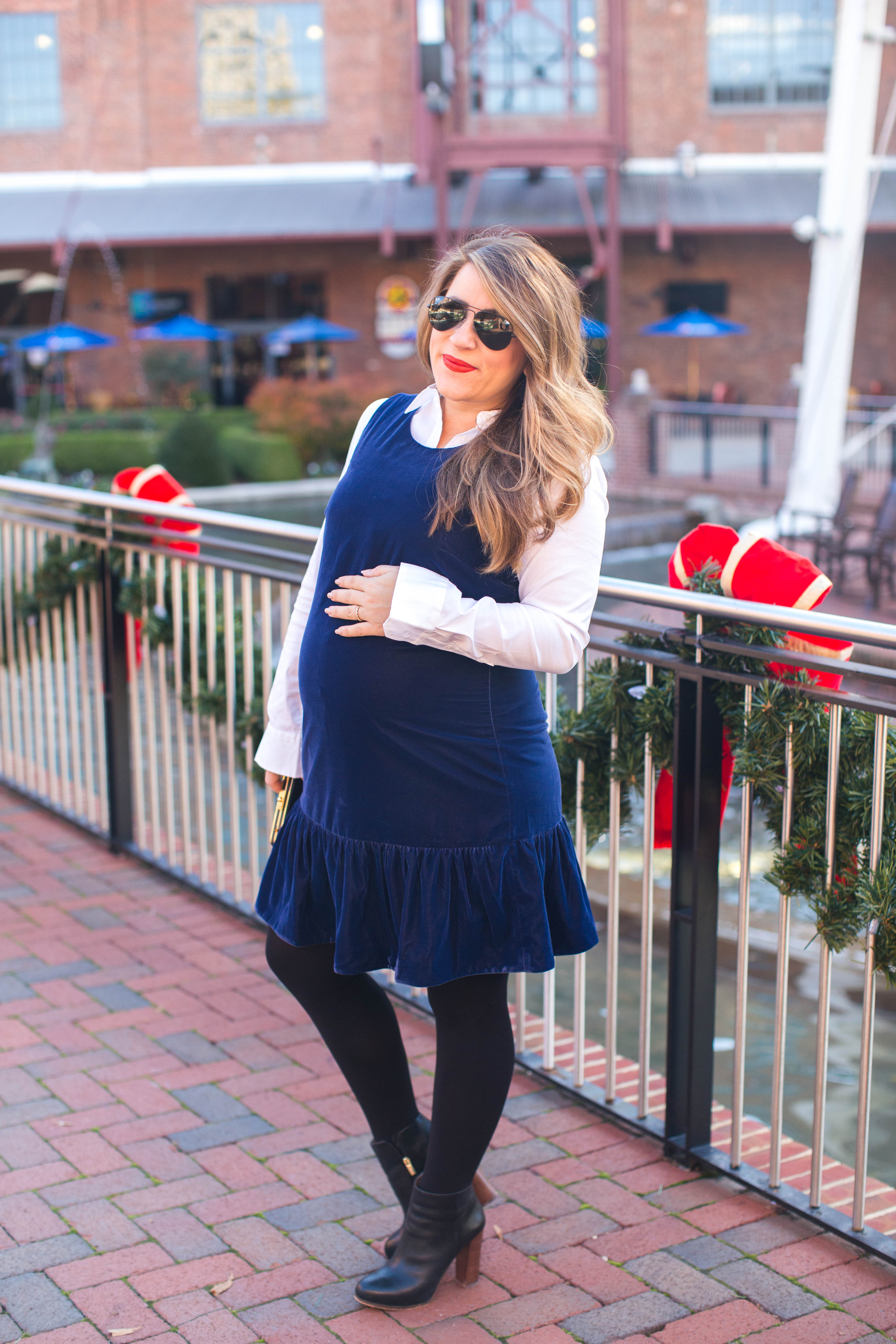 Velvet Party Dress Dressed Down by North Carolina fashion blogger Coffee Beans and Bobby Pins