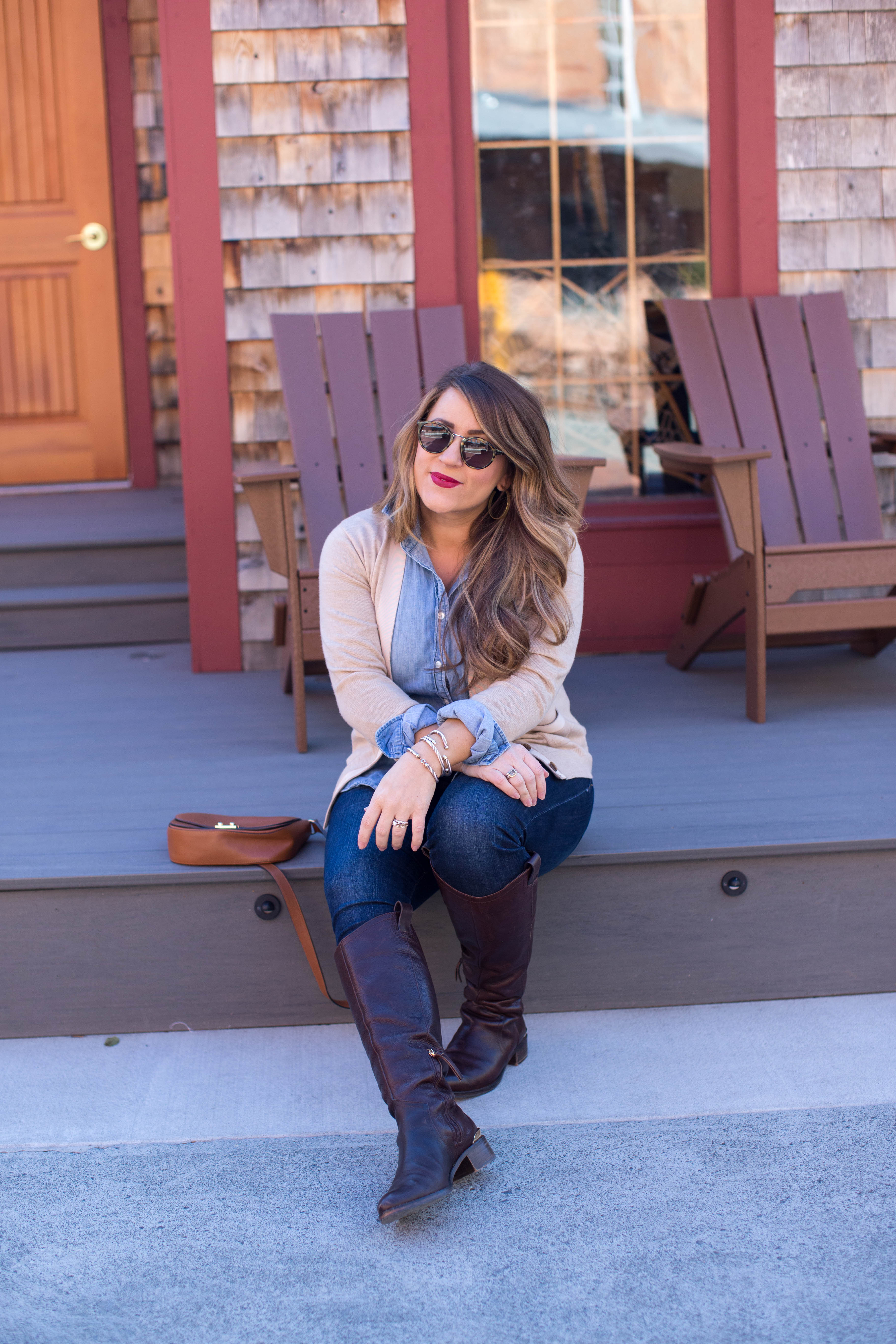 Go-To Cropped Cardigan by popular North Carolina fashion blogger Coffee Beans and Bobby Pins
