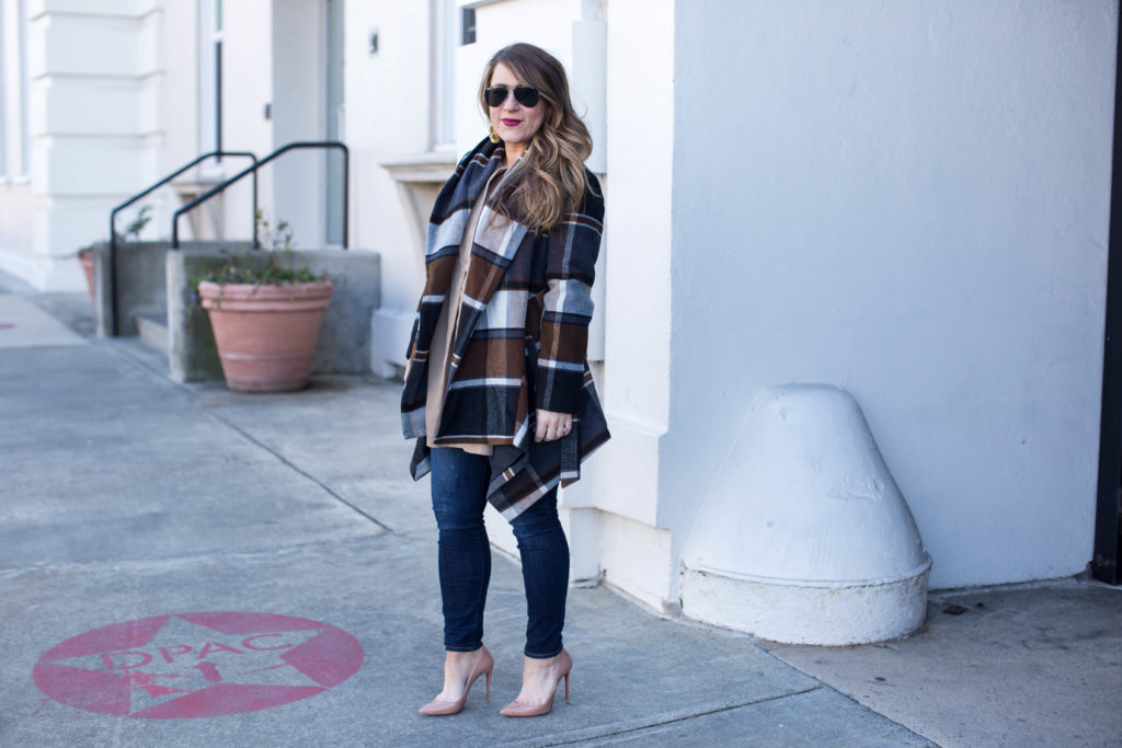 Versatile Plaid Coat by popular North Carolina fashion blogger Coffee Beans and Bobby Pins