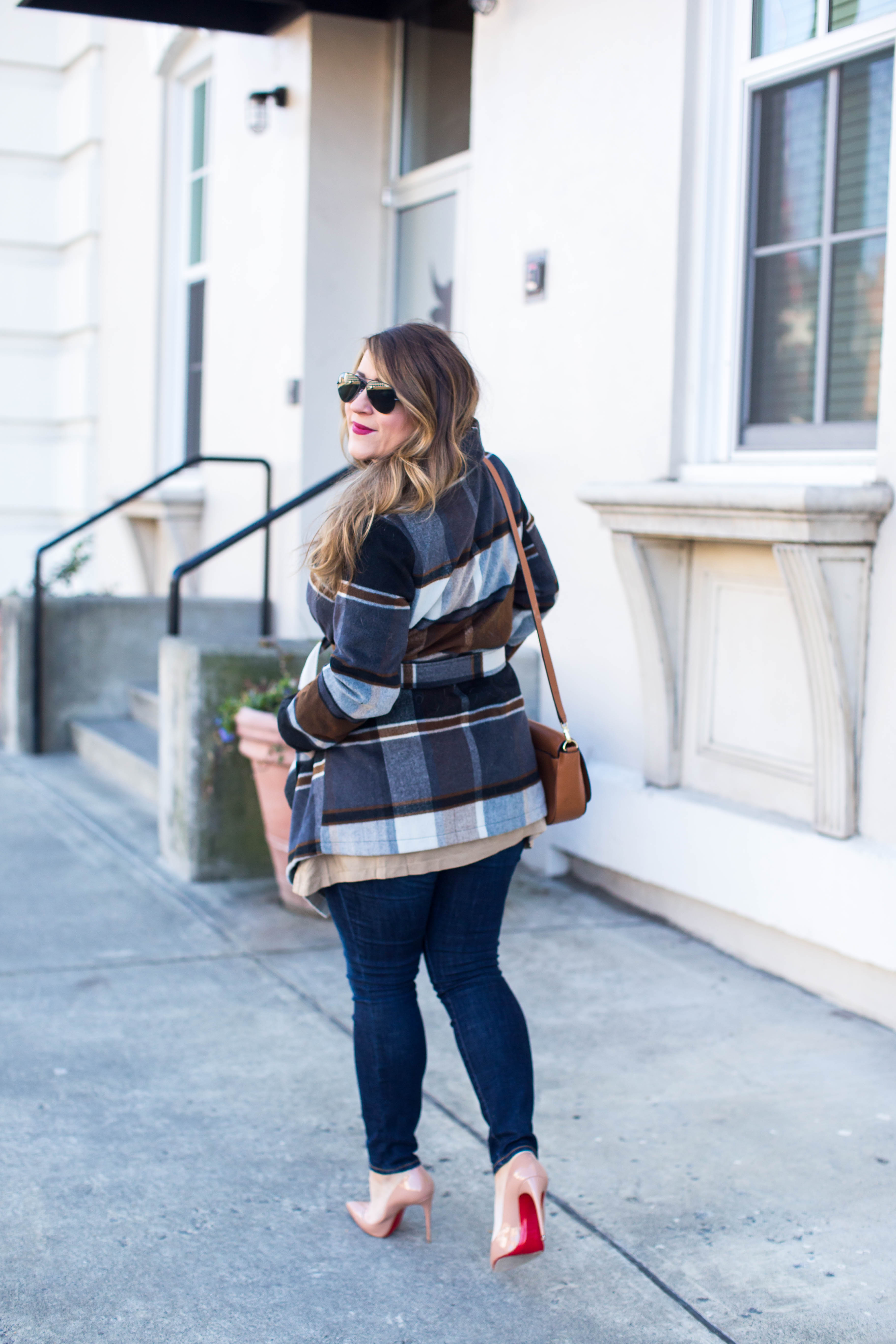 Versatile Plaid Coat by popular North Carolina fashion blogger Coffee Beans and Bobby Pins