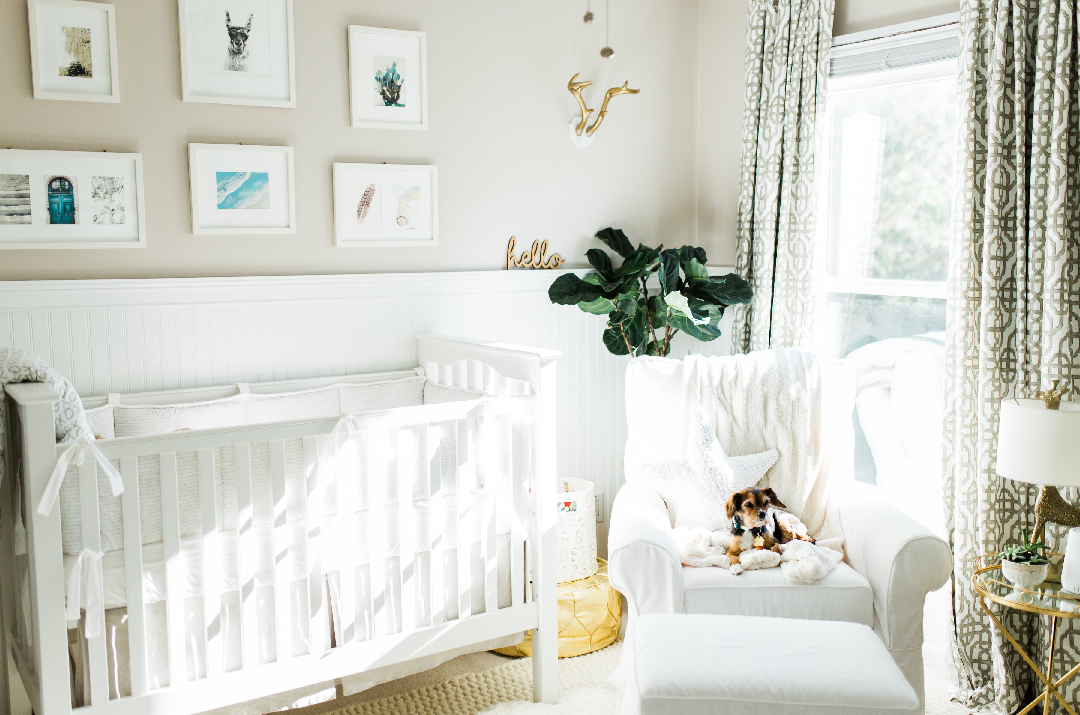 Gender Neutral Nursery by popular North Carolina lifestyle blogger and new mom Coffee Beans and Bobby Pins