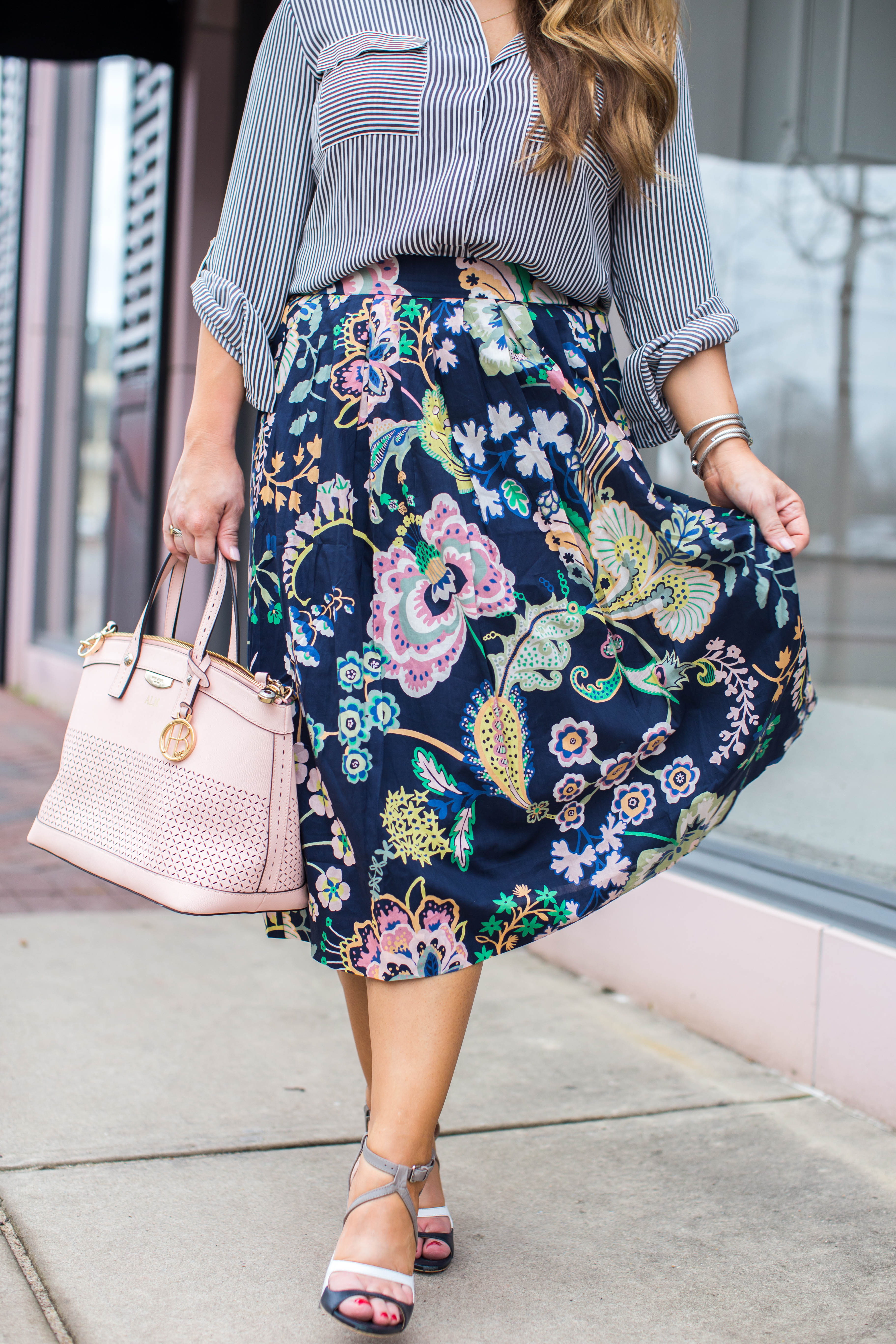 Spring Floral Skirt | Fashion & Style | Coffee Beans and Bobby Pins