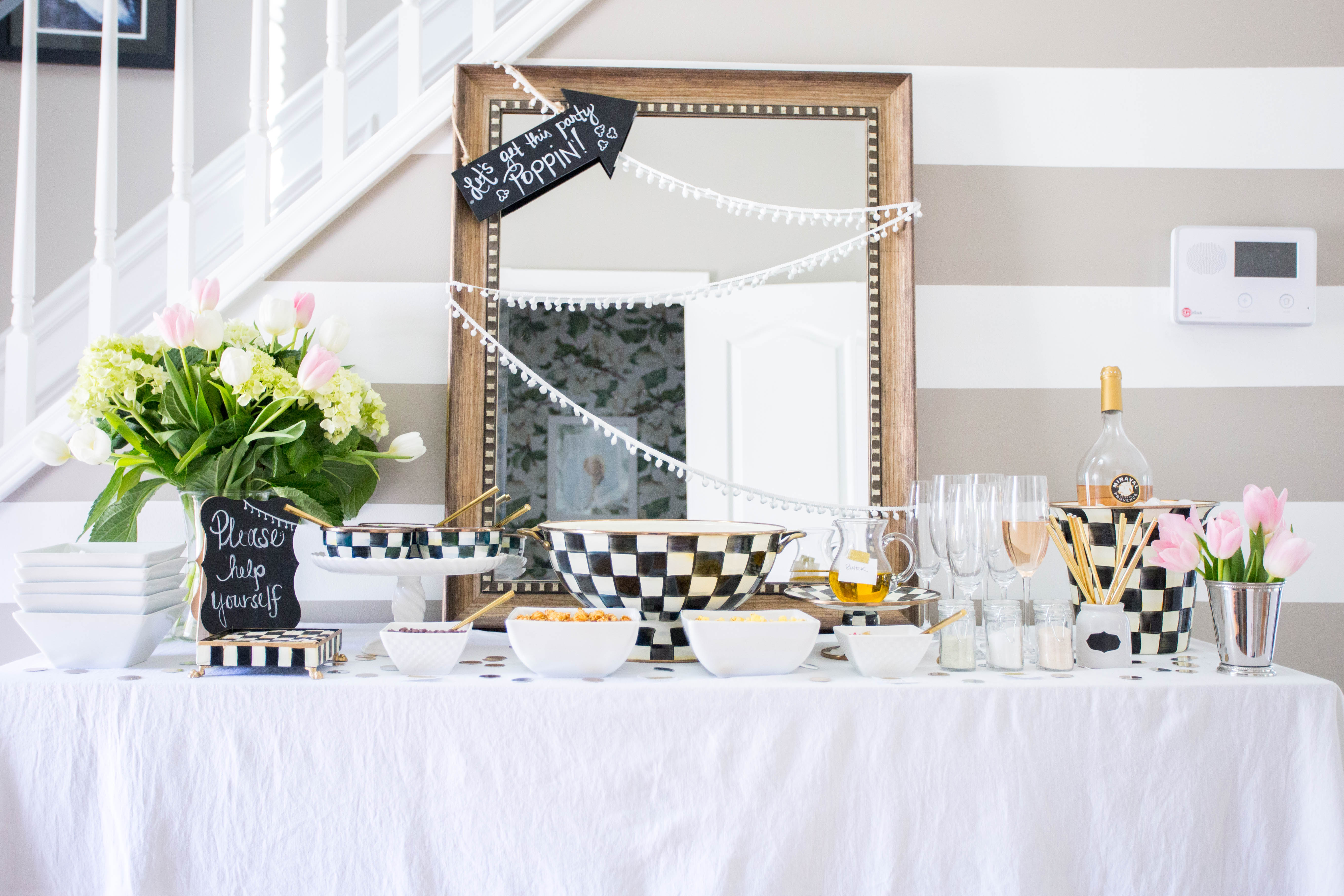 Easy and Fun Popcorn Bar by popular North Carolina lifestyle blogger Coffee Beans and Bobby Pins