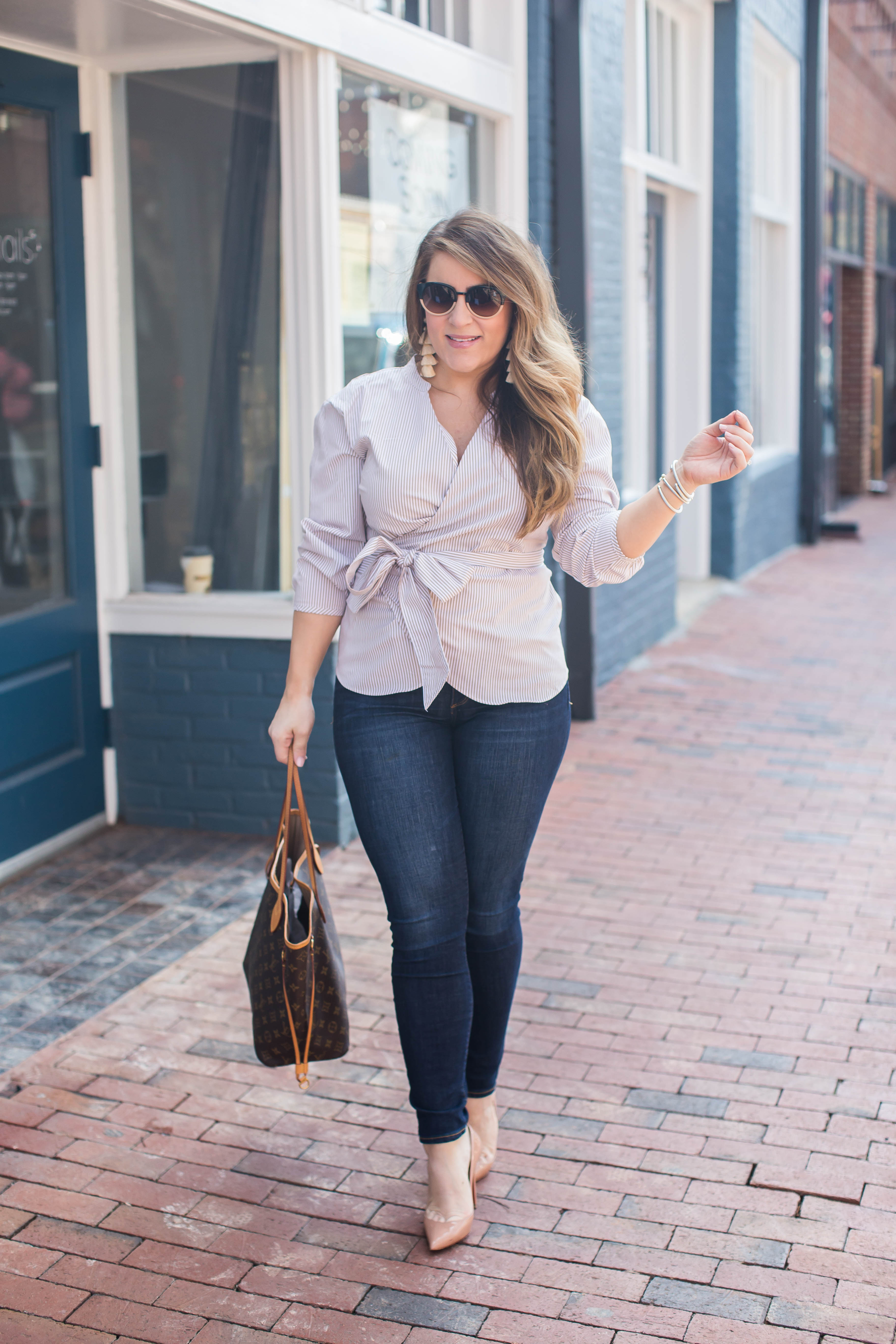 Spring Wrap Top by popular North Carolina fashion blogger Coffee Beans and Bobby Pins