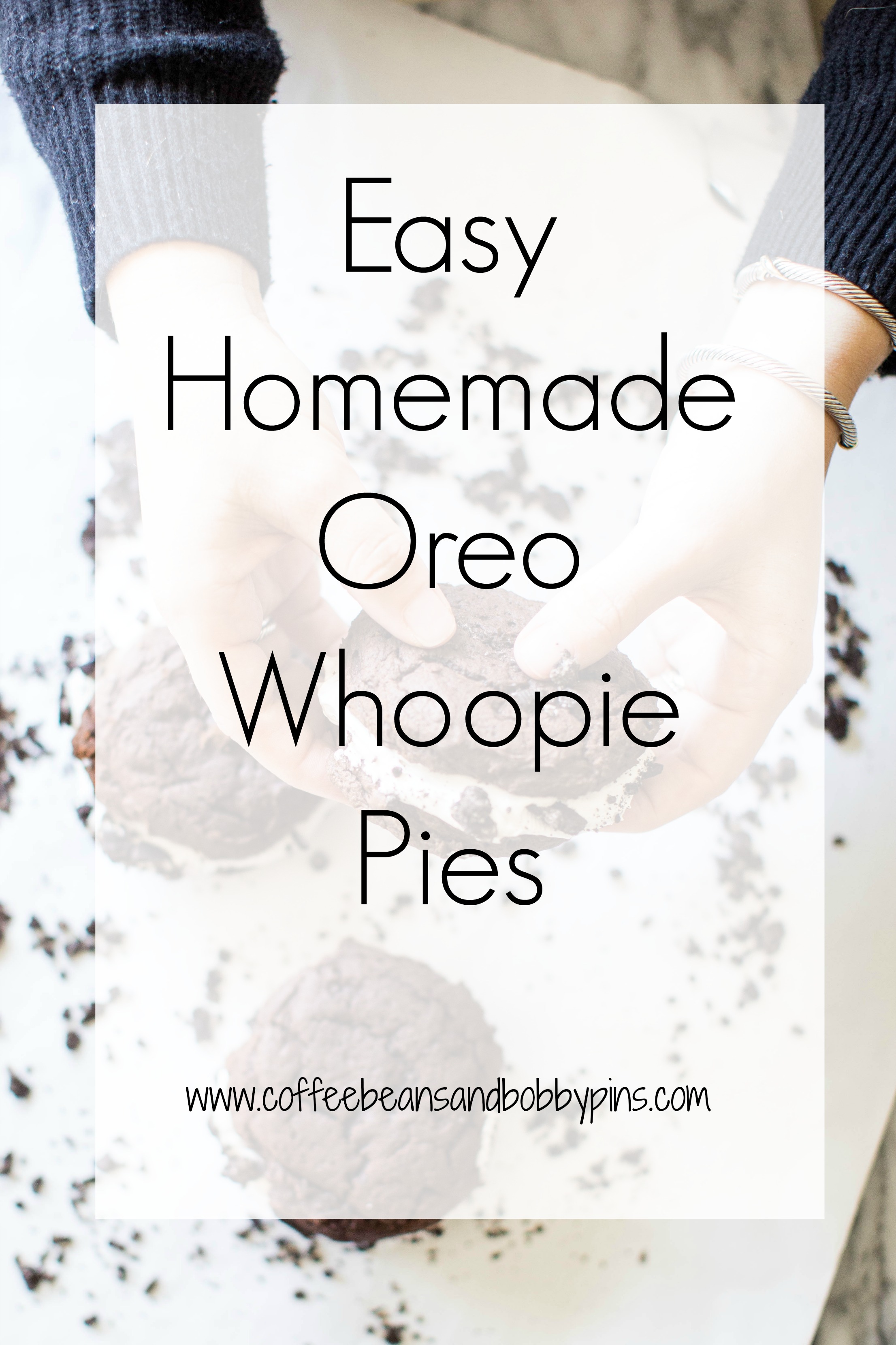 Homemade Oreo Whoopie Pies by popular North Carolina lifestyle blogger Coffee Beans and Bobby Pins