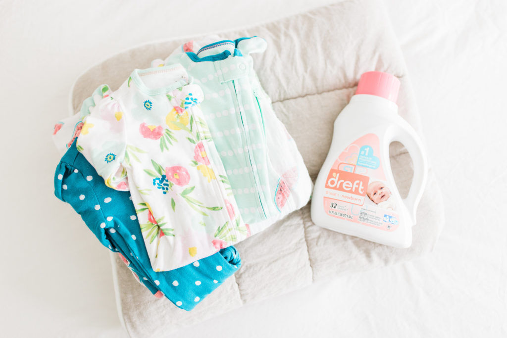 Dreft Newborn Baby Detergent featured by popular North Carolina lifestyle blogger, Coffee Beans and Bobby Pins