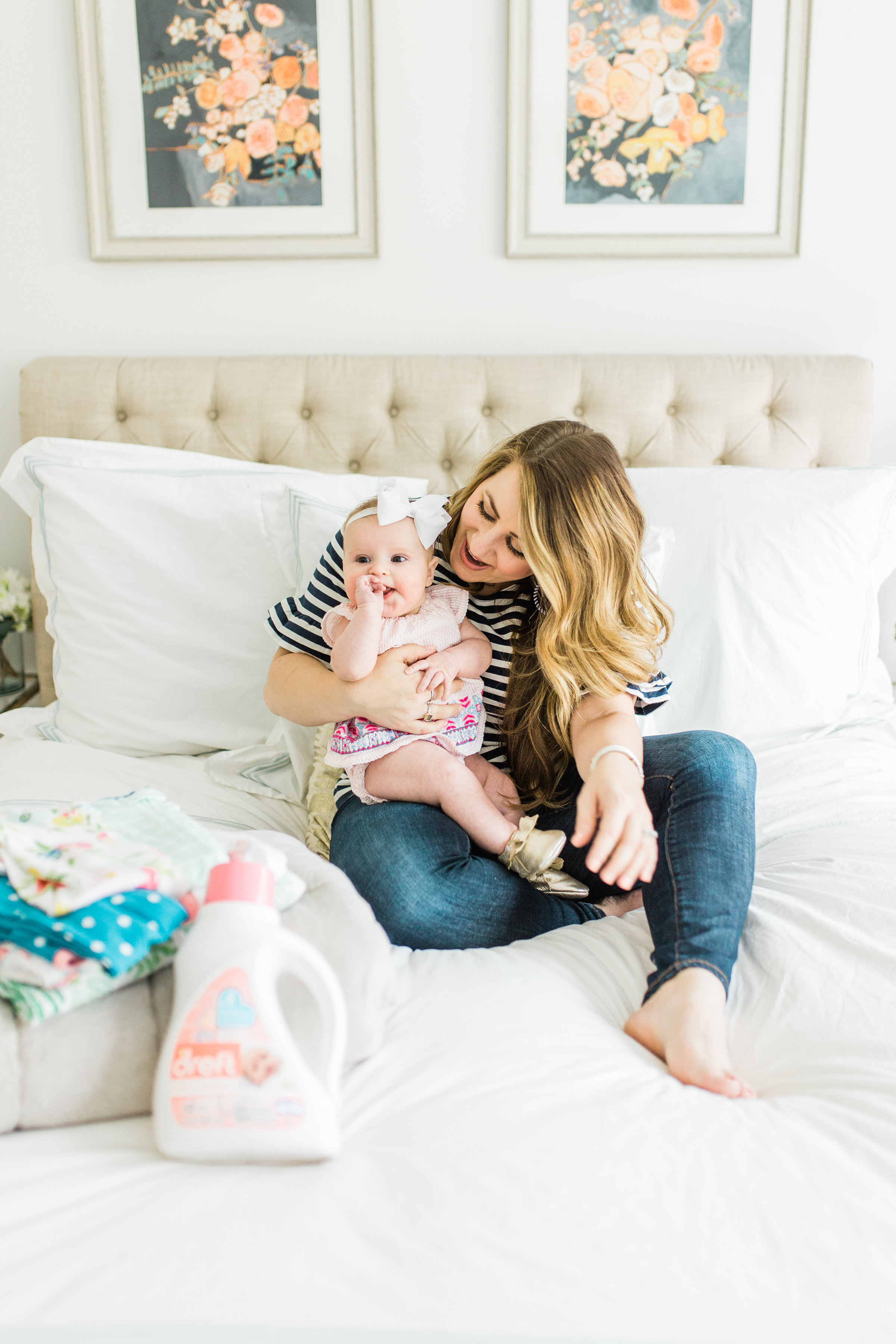 Dreft Newborn Baby Detergent featured by popular North Carolina lifestyle blogger, Coffee Beans and Bobby Pins