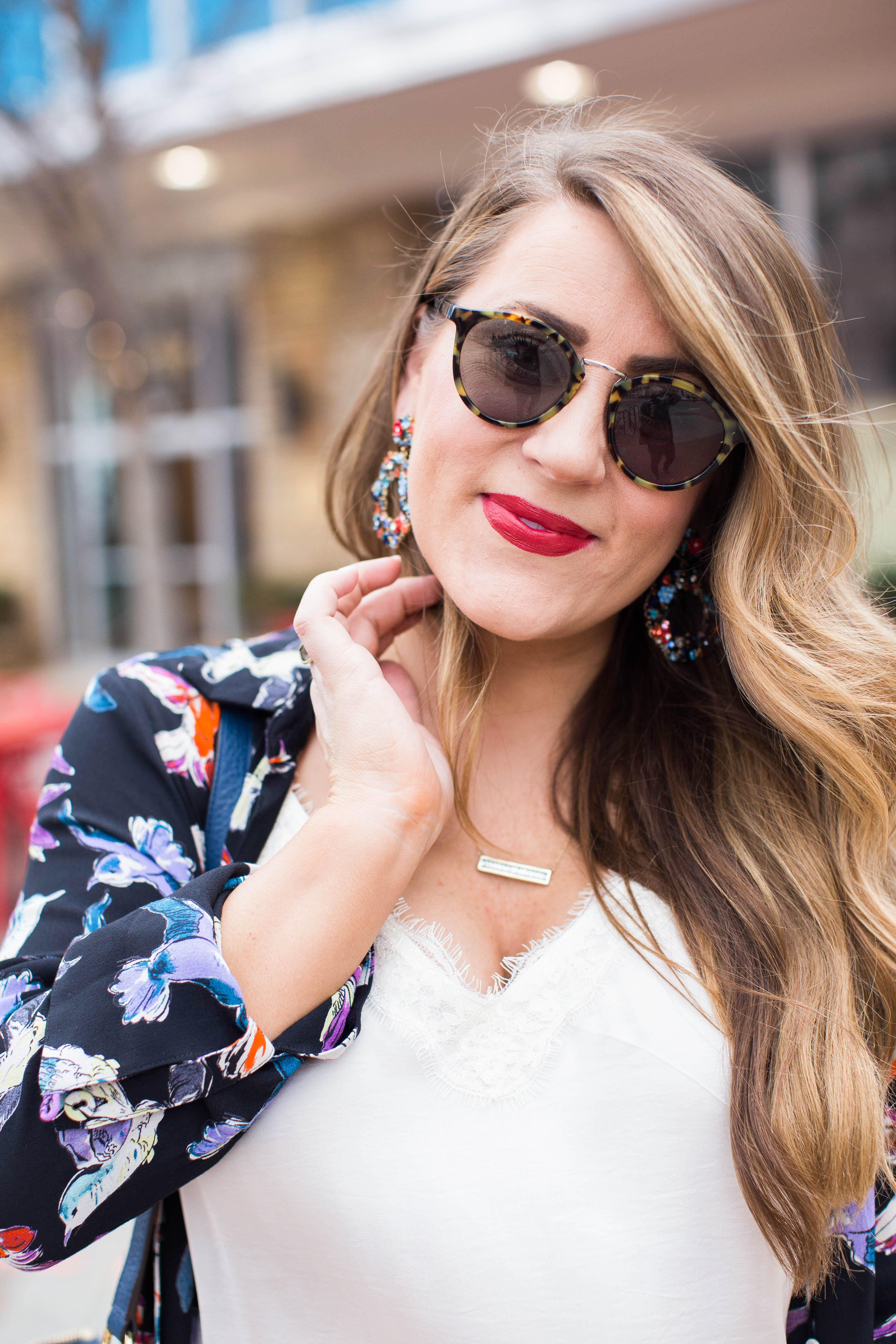 Bird Print Shirt dress by popular North Carolina fashion blogger Coffee Beans and Bobby Pins