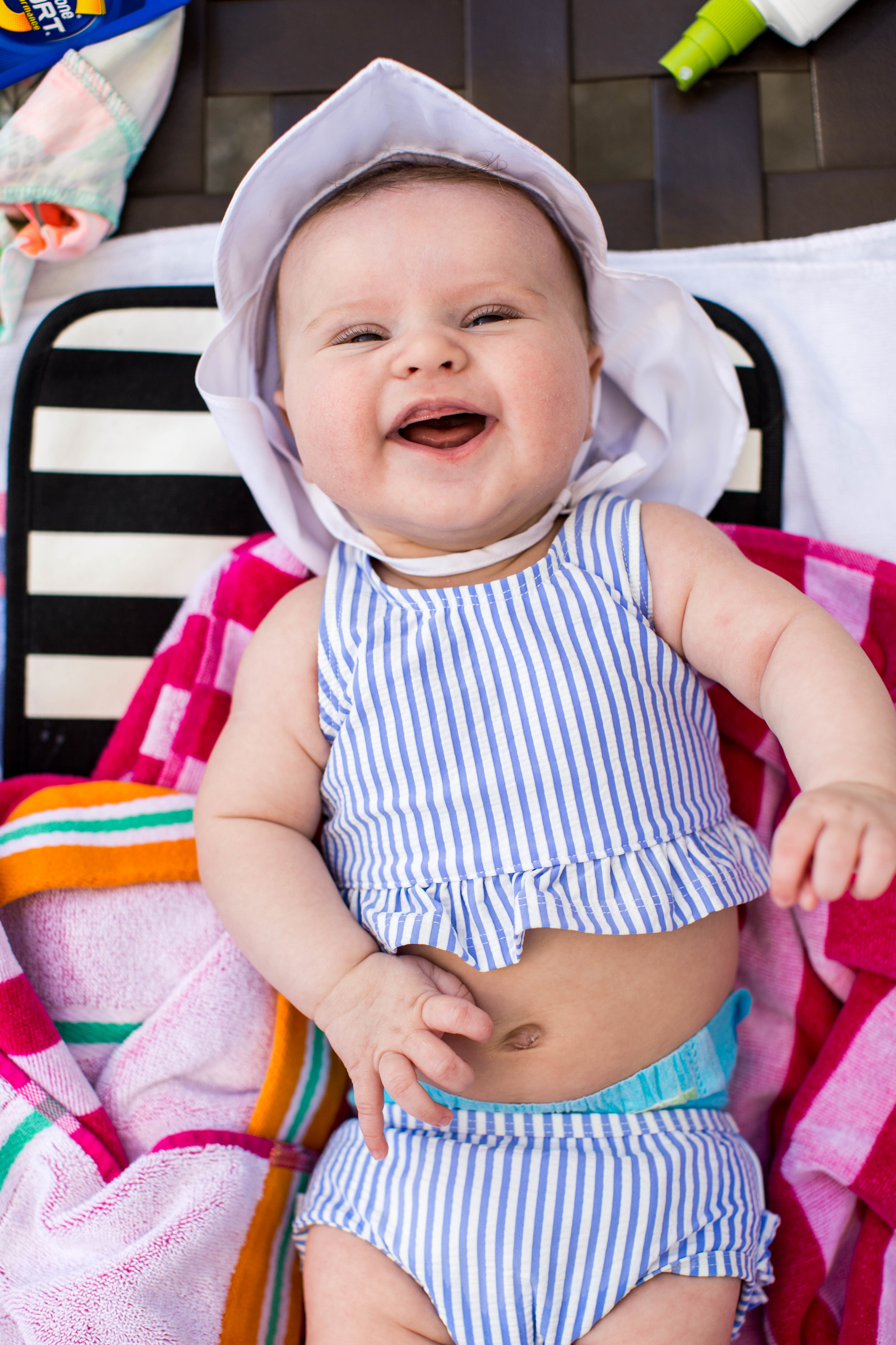 Baby Swimwear featured by popular North Carolina mom blogger Coffee Beans and Bobby Pins