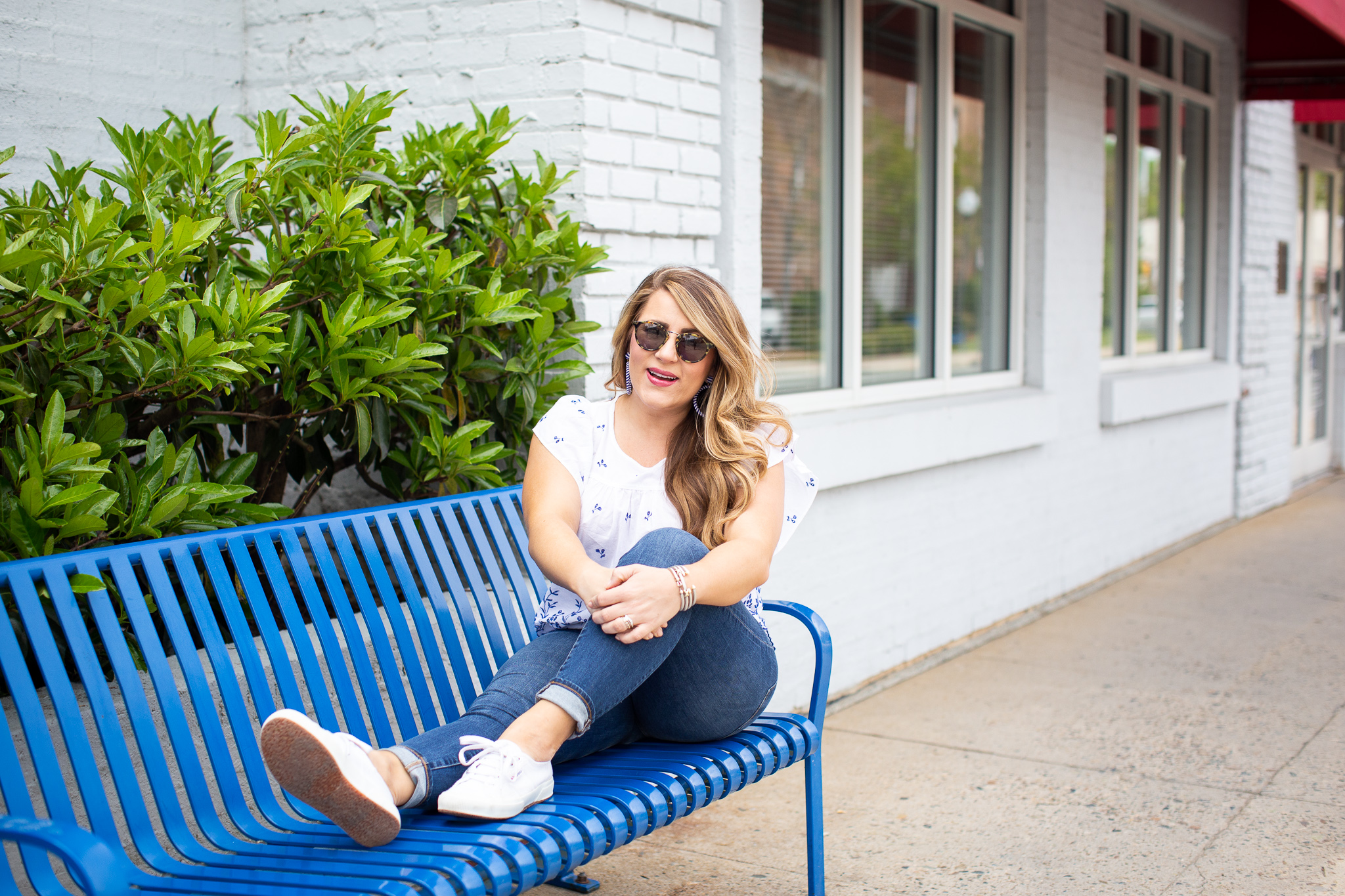 Eyelet Top for Summer, featured by popular North Carolina fashion blogger, Coffee Beans and Bobby Pins