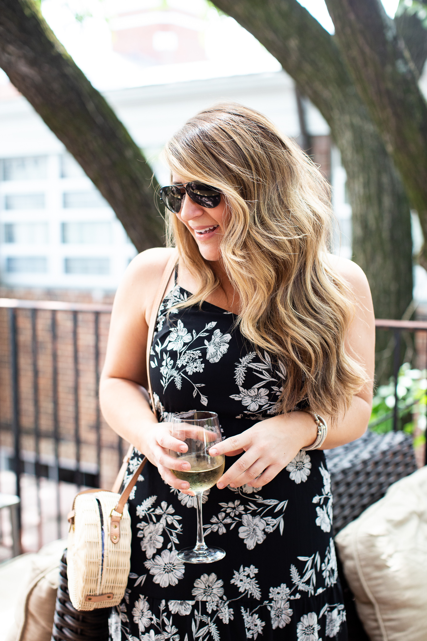 Black Floral Maxi Dress featured by popular North Carolina style blogger Coffee Beans and Bobby Pins