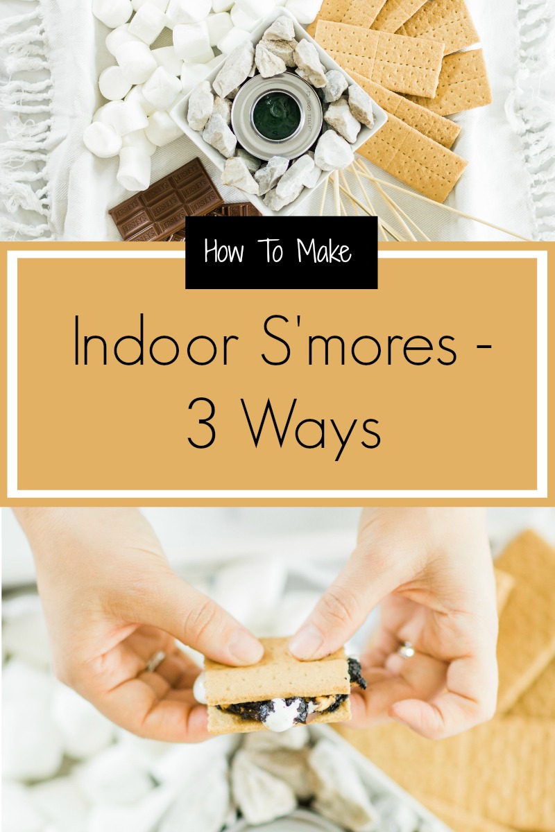 Indoor S'mores 3 Ways featured by popular North Carolina lifestyle blogger, Coffee Beans and Bobby Pins